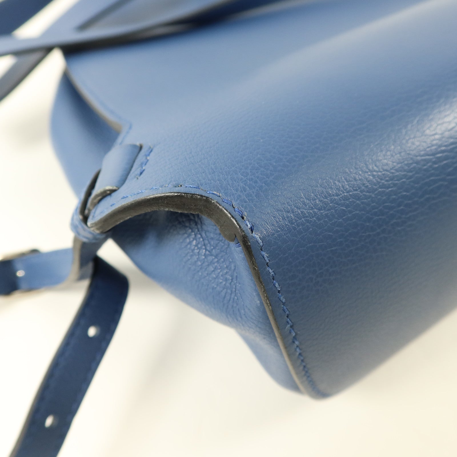HERMES Evercolor皮革Sac A Dos GR24銀扣背包Bleu Brighton