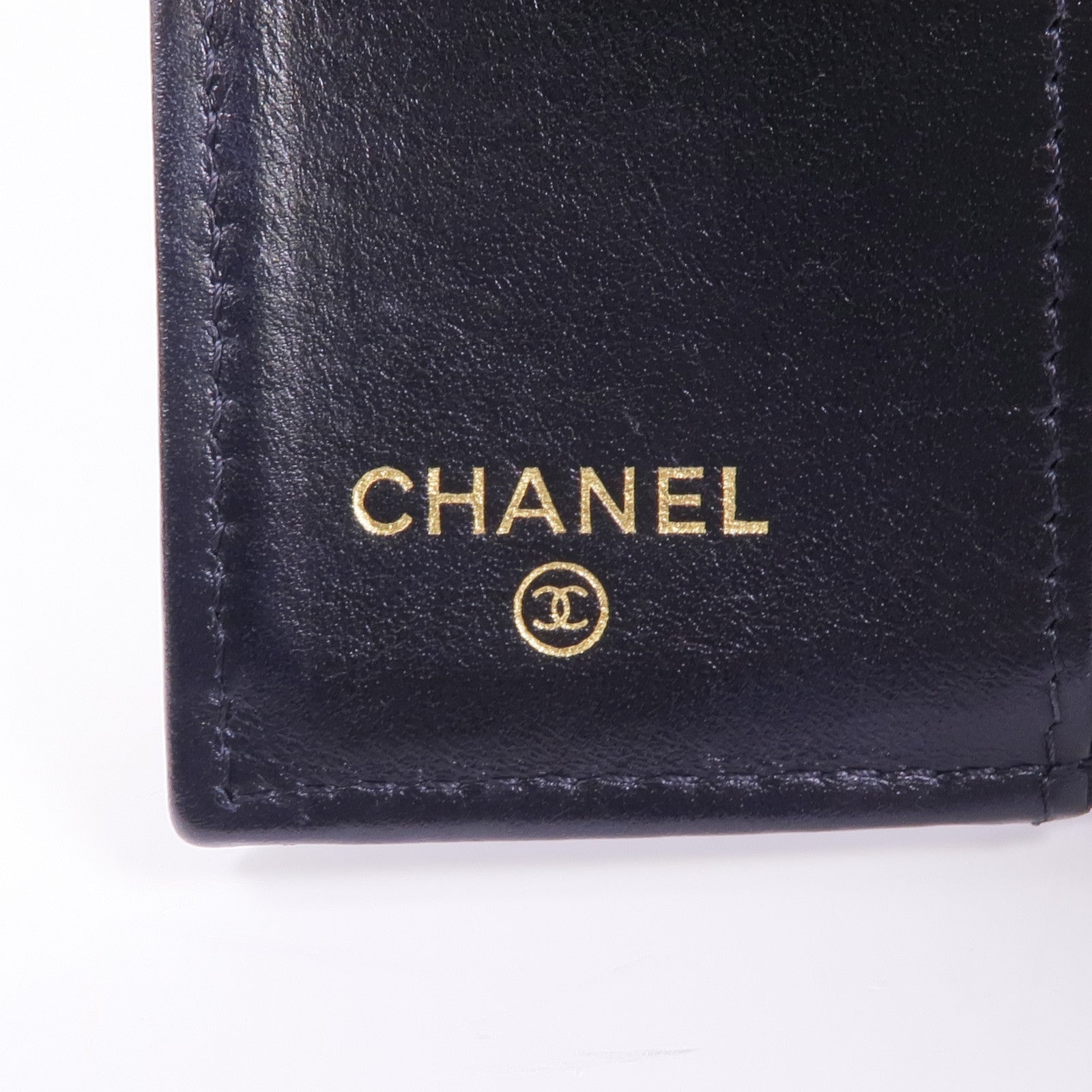 CHANEL 牛皮皮革Boy Wallet金扣錢包