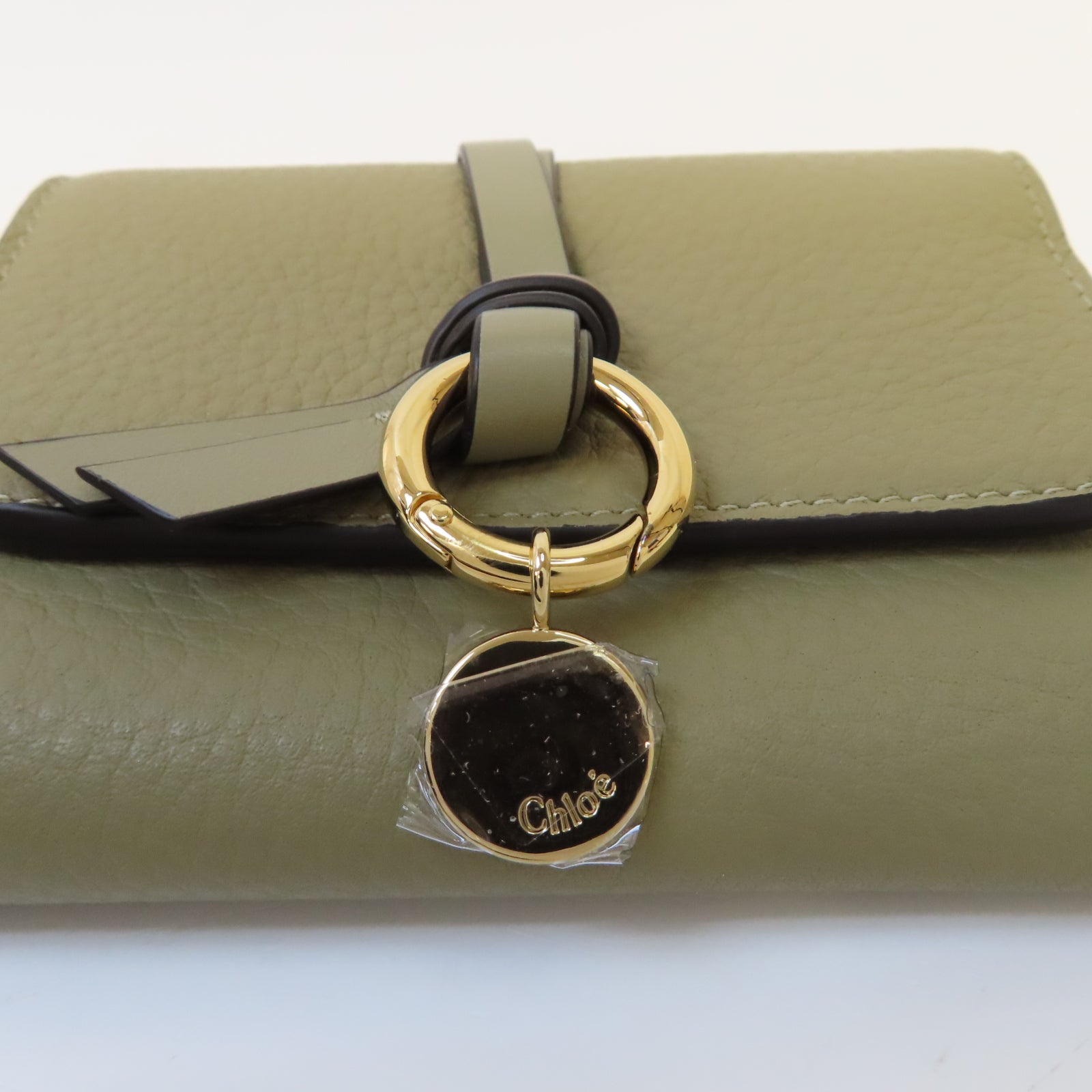 Chloe 【激減優惠】牛皮皮革Wallet金扣錢包綠色