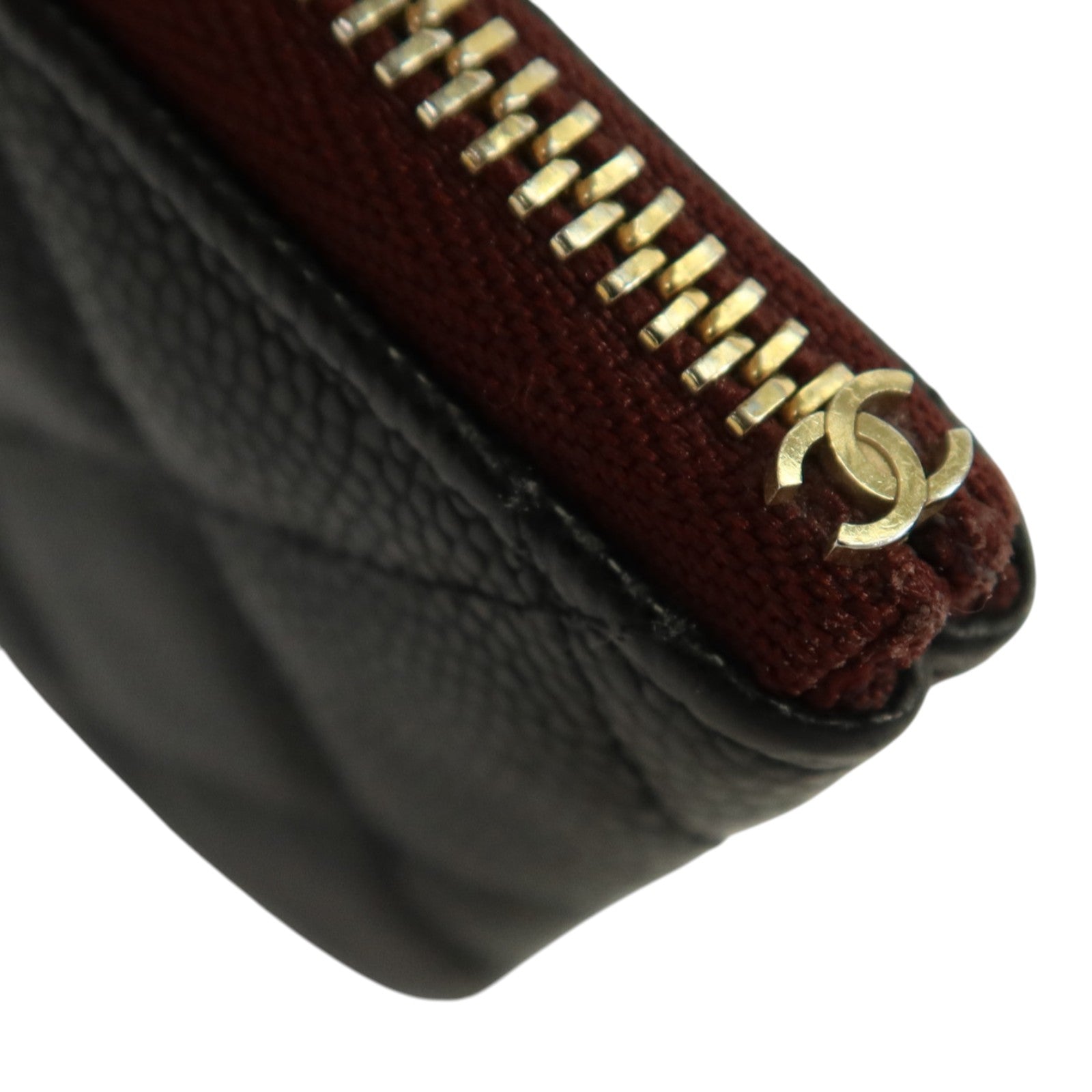 CHANEL 牛皮皮革Classic Small Zipper Pouch金扣錢包