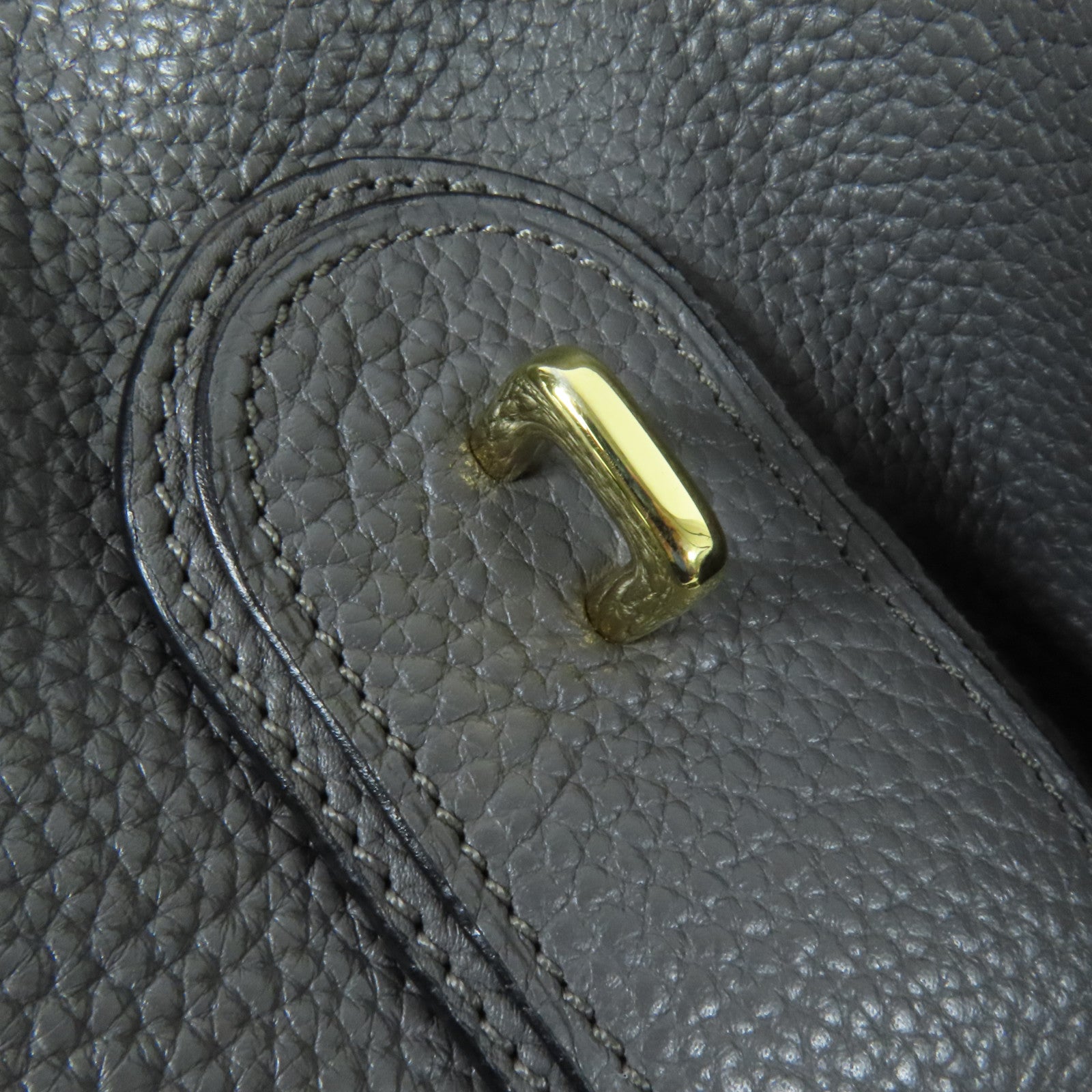 LOEWE 牛皮皮革Tote Bag金扣扣肩背袋