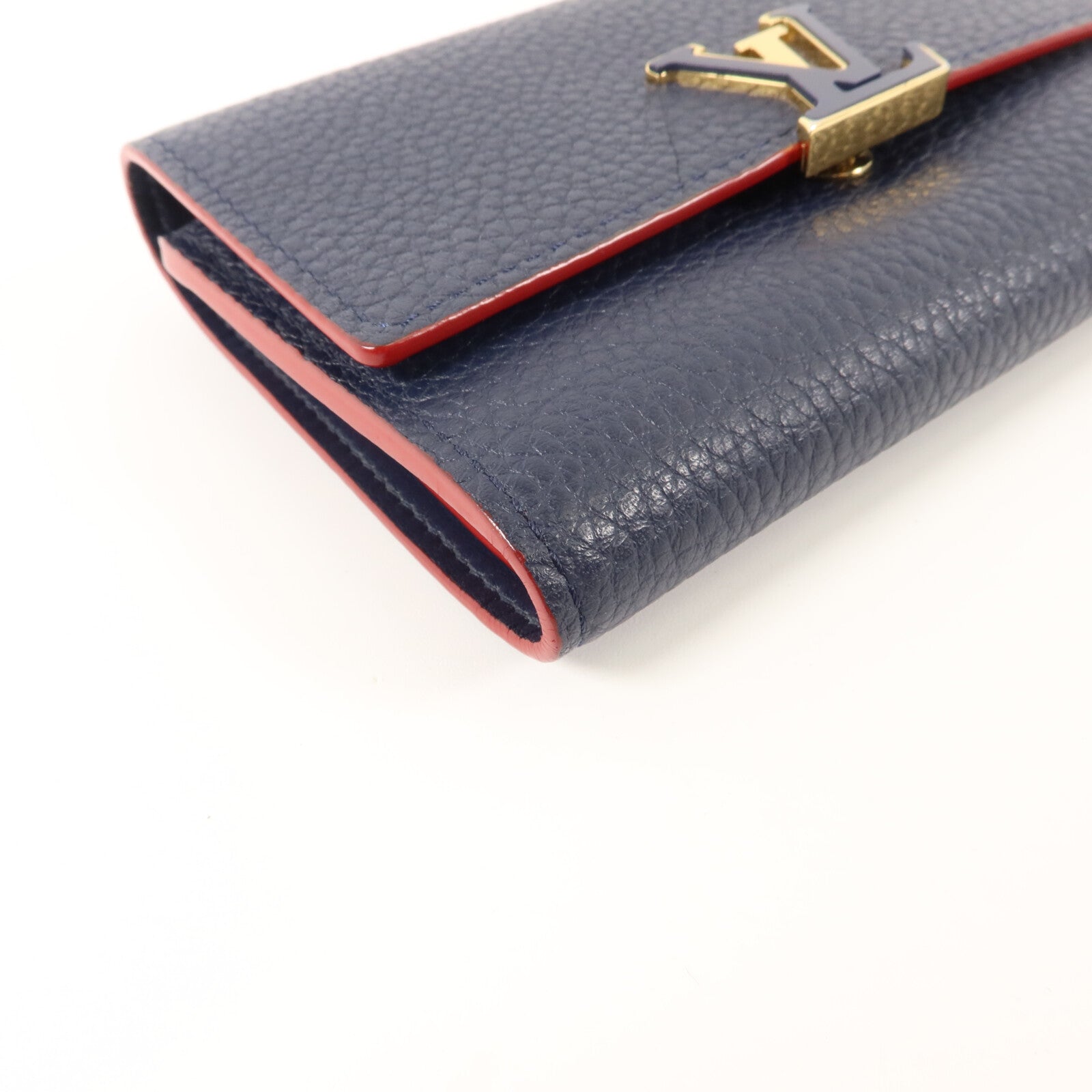 LOUIS VUITTON Taurillon Capucines Compact Wallet錢包