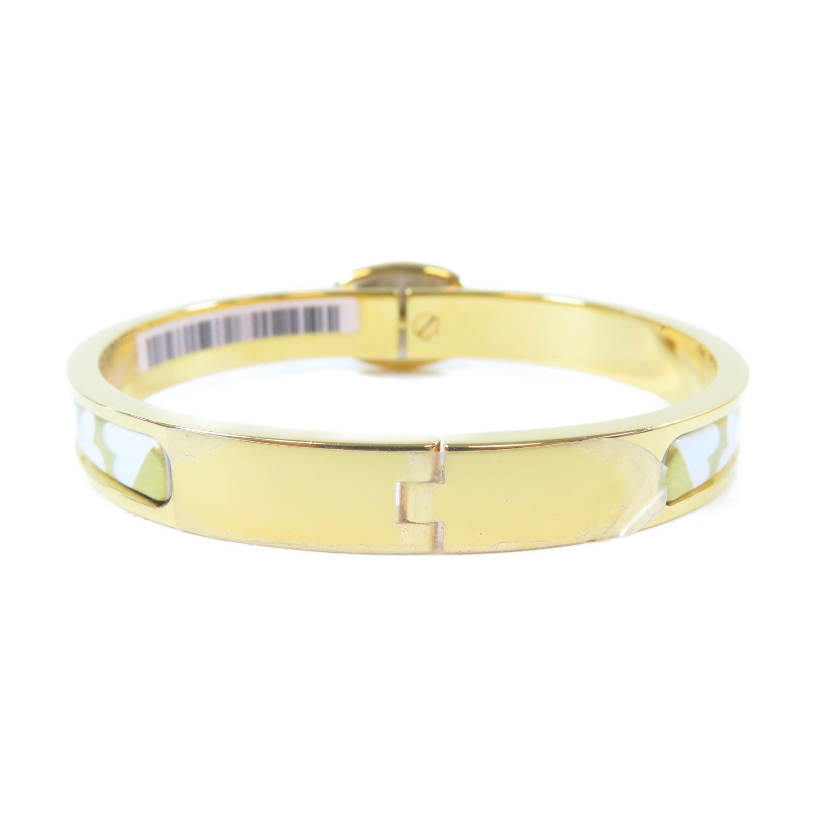 HERMES 【激減優惠】金屬Mini Clic Chaine D'Ancre Bracelet手鐲金色/白色