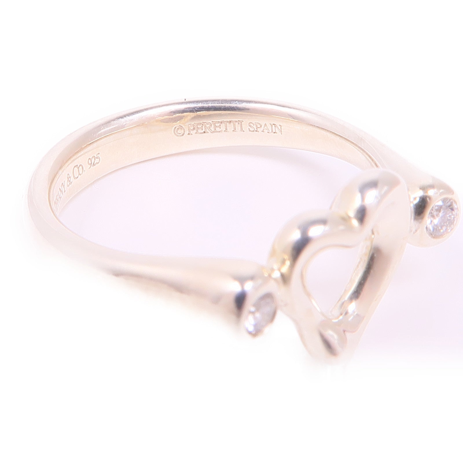 TIFFANY¡®CO Open Heart Ring 925 Sterling Silver US#6.5