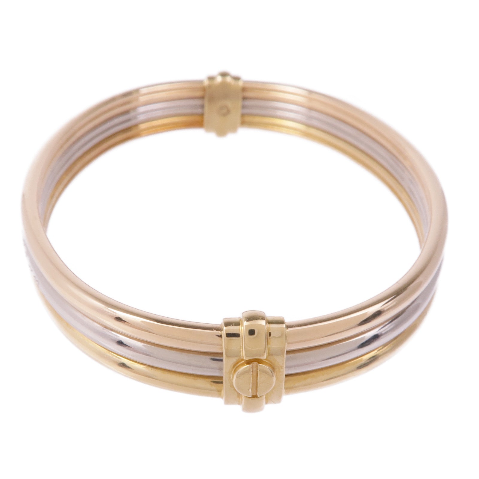 CARTIER 18K黃金/白金/玫瑰金Vintage Trinity Bracelet手鐲