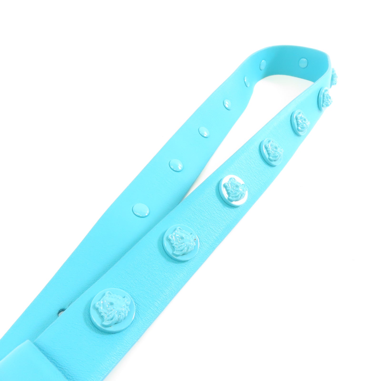 VERSACE 牛皮皮革Belt皮帶藍色
