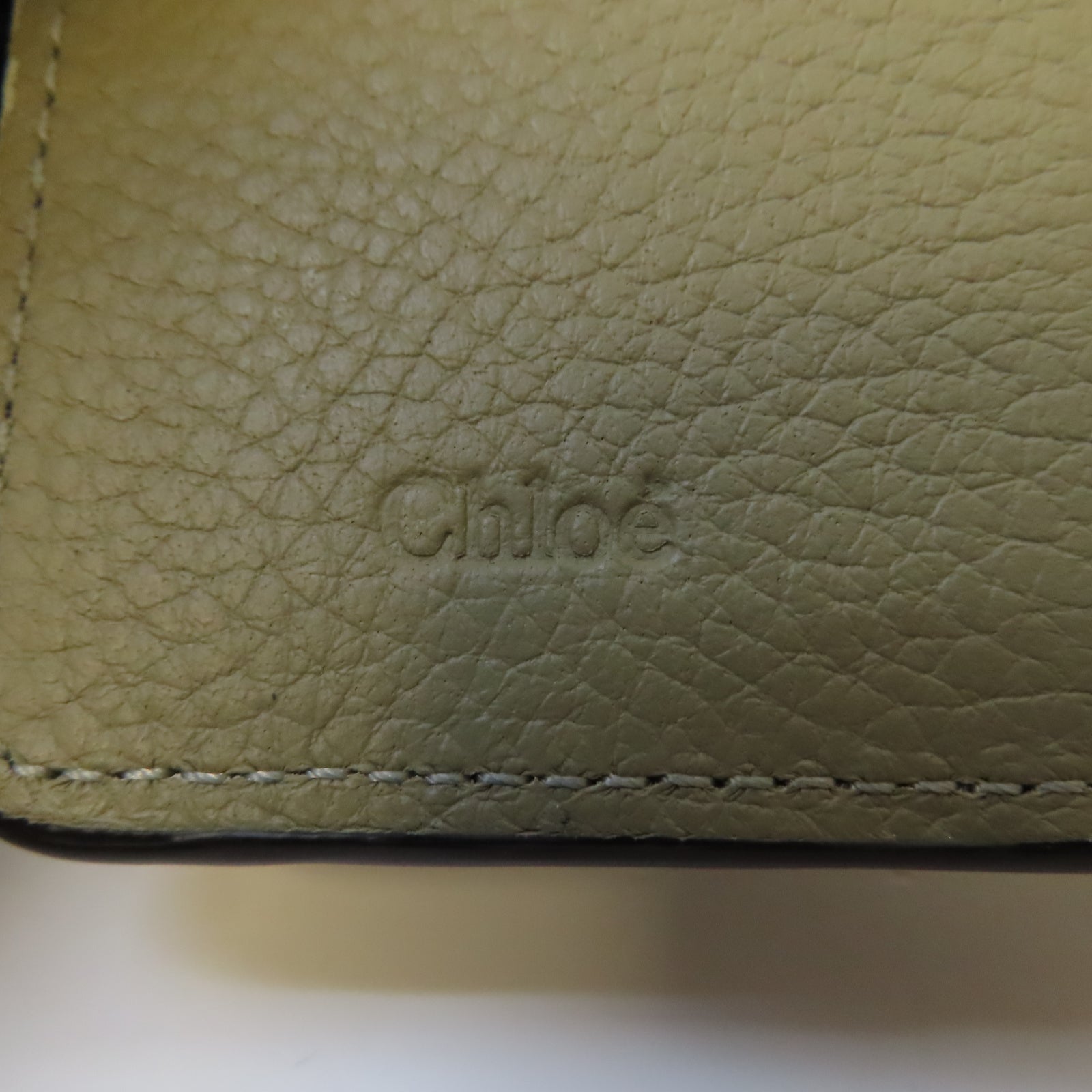 Chloe 【激減優惠】牛皮皮革Wallet金扣錢包綠色