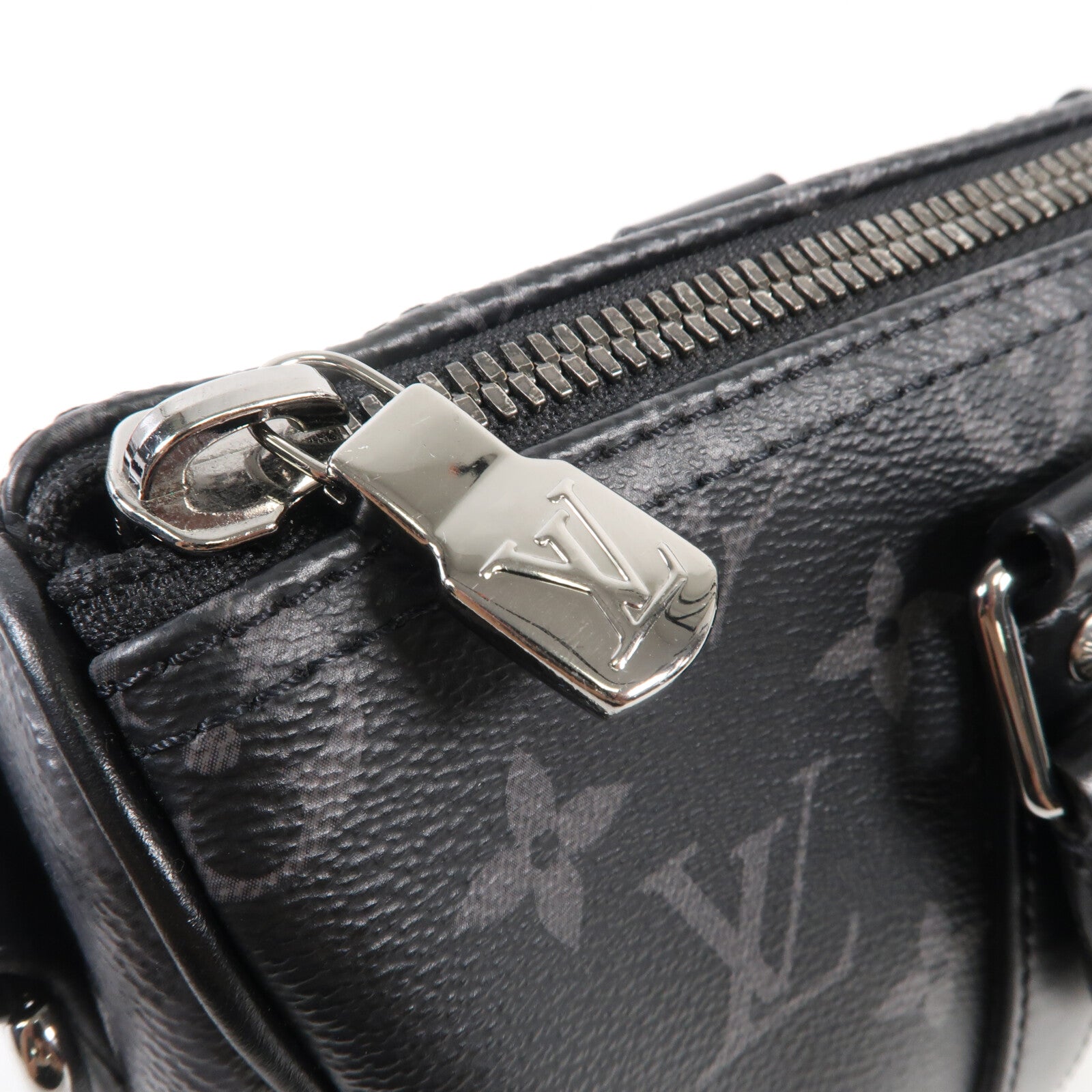 LOUIS VUITTON Monogram Keepall Bandouliere 25銀扣手挽肩背兩用袋