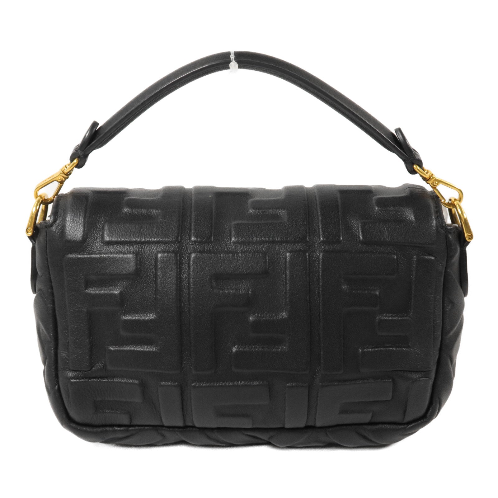 FENDI 牛皮皮革Baguette Mini鏈帶手挽肩背兩用袋