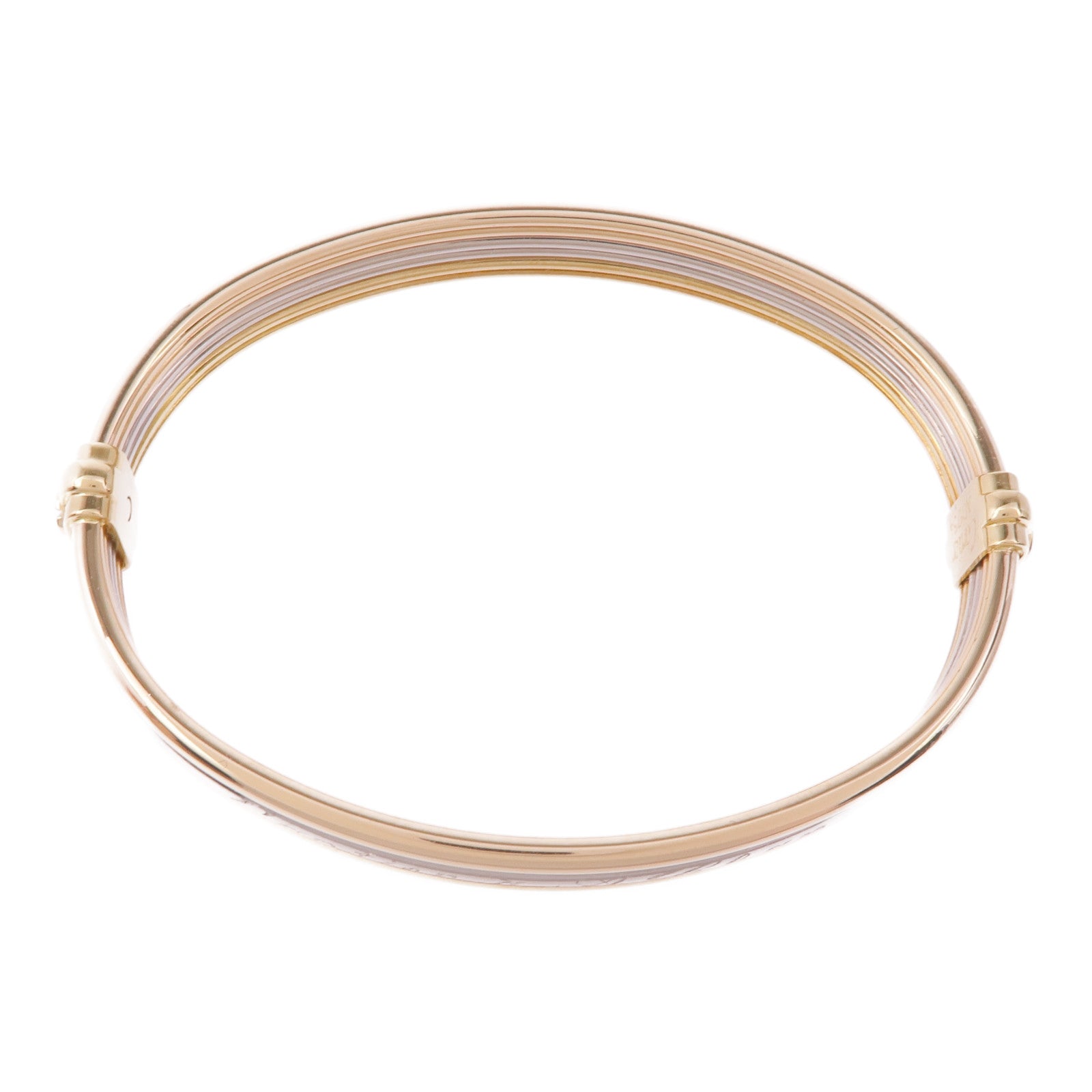 CARTIER 18K黃金/白金/玫瑰金Vintage Trinity Bracelet手鐲