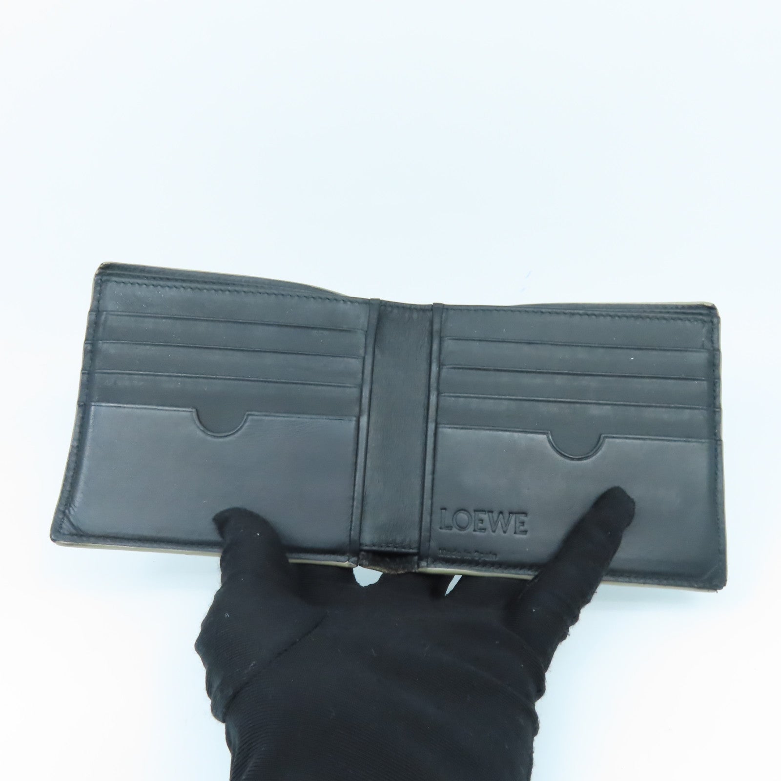 LOEWE 【激減優惠】牛皮皮革Wallet錢包灰色