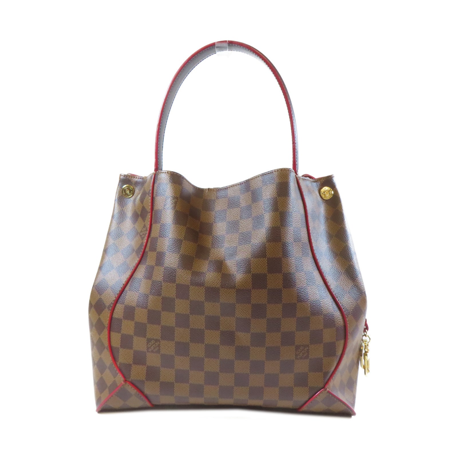 LOUIS VUITTON Damier Caissa Hobo金扣肩背袋啡色