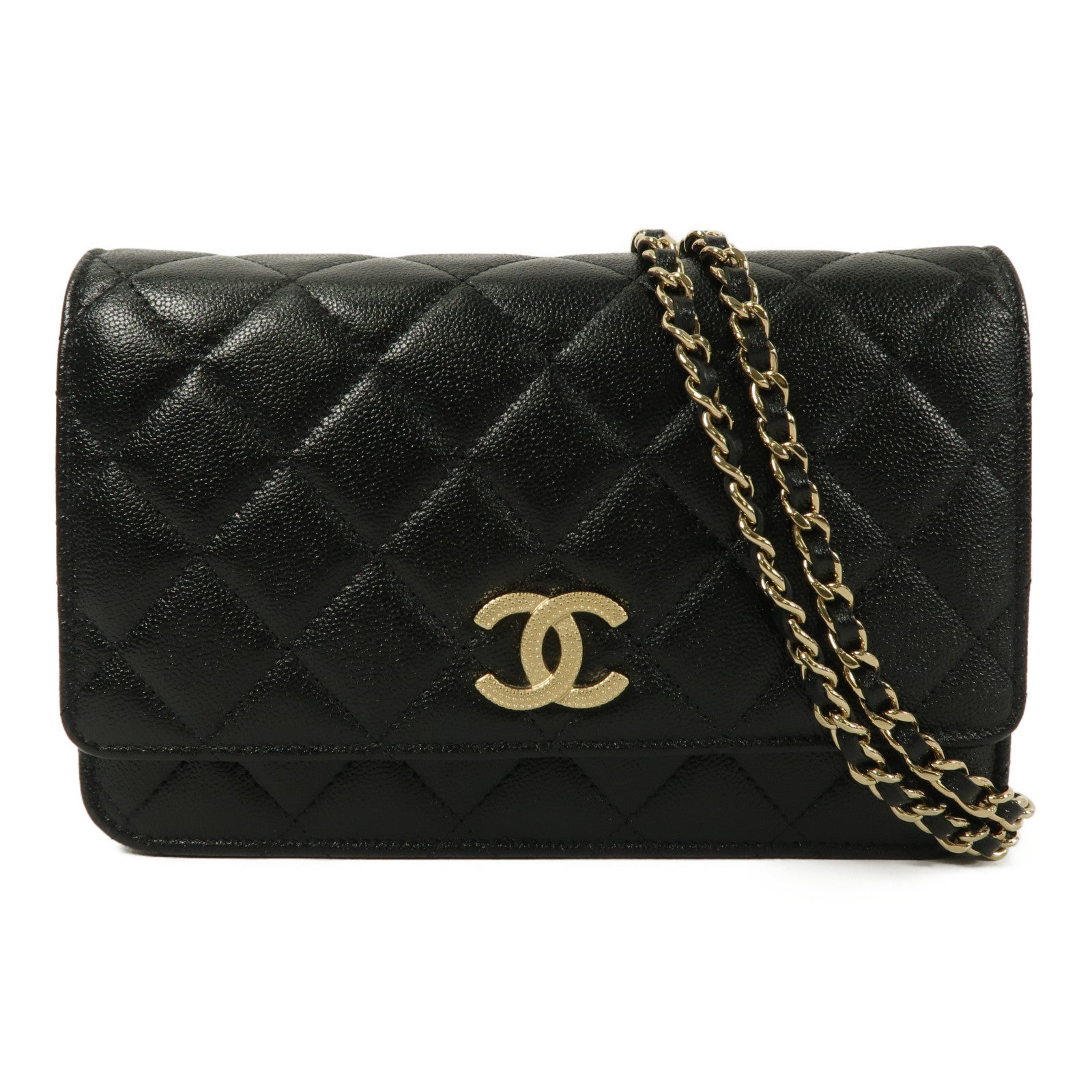 CHANEL 牛皮皮革WOC Wallet On Chain鏈帶肩背袋