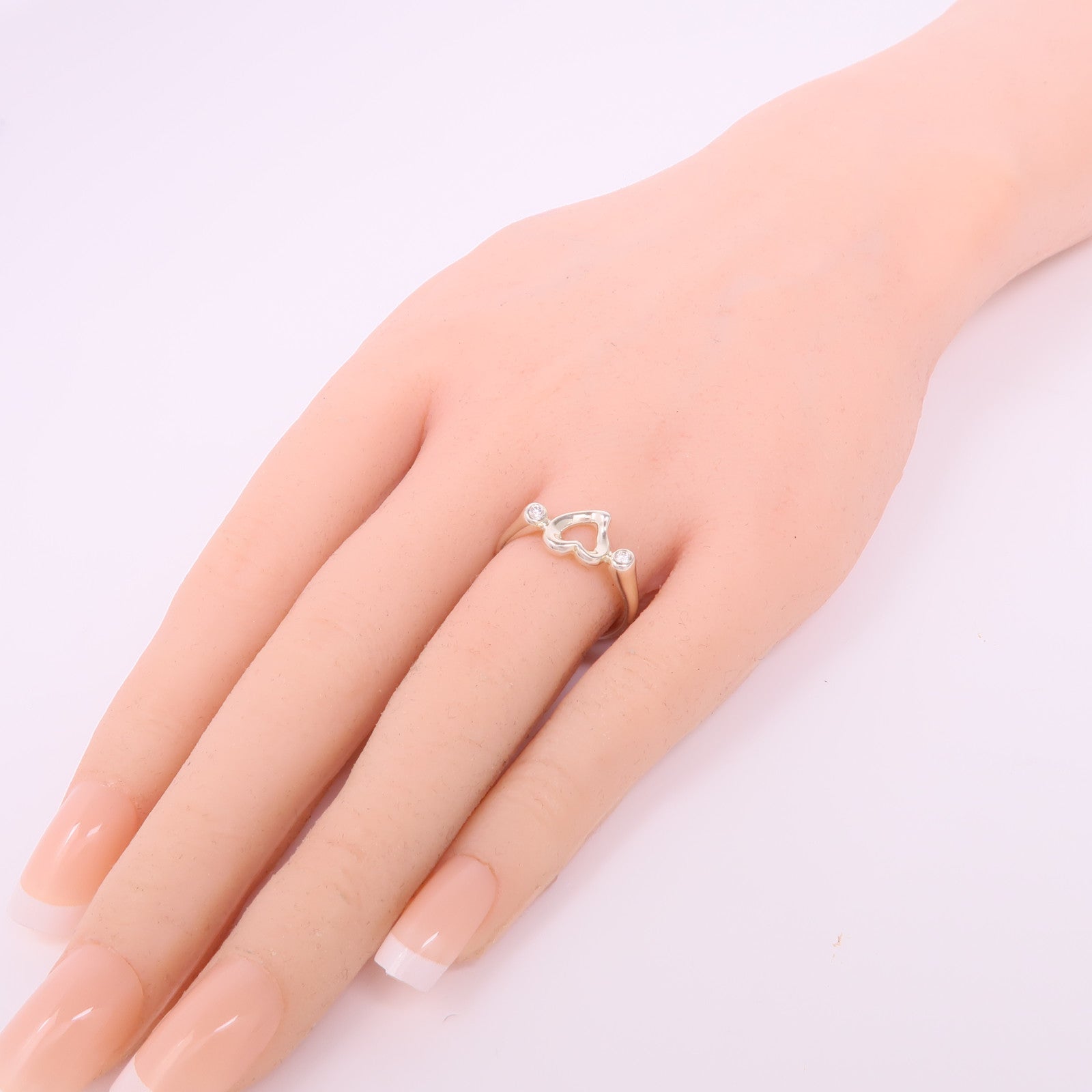 TIFFANY¡®CO Open Heart Ring 925 Sterling Silver US#6.5