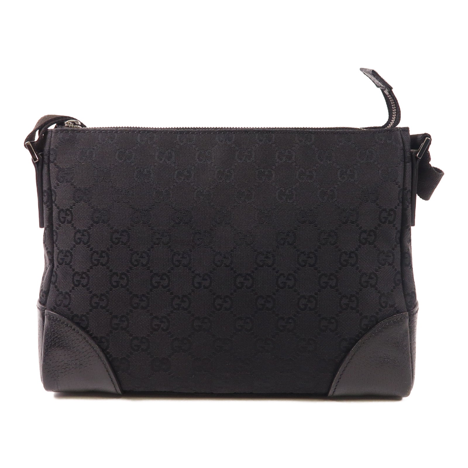 GUCCI 帆布Shoulder Bag銀扣肩背袋