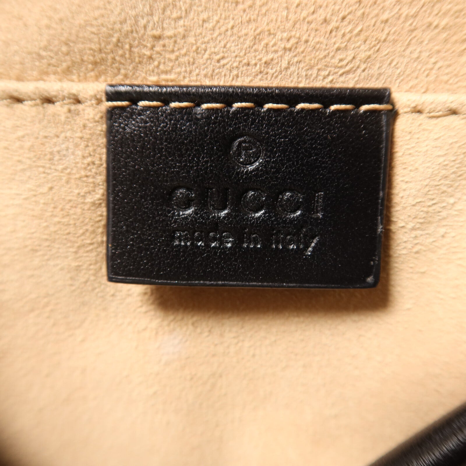 GUCCI 牛皮皮革GG Marmont金扣鏈帶肩背袋