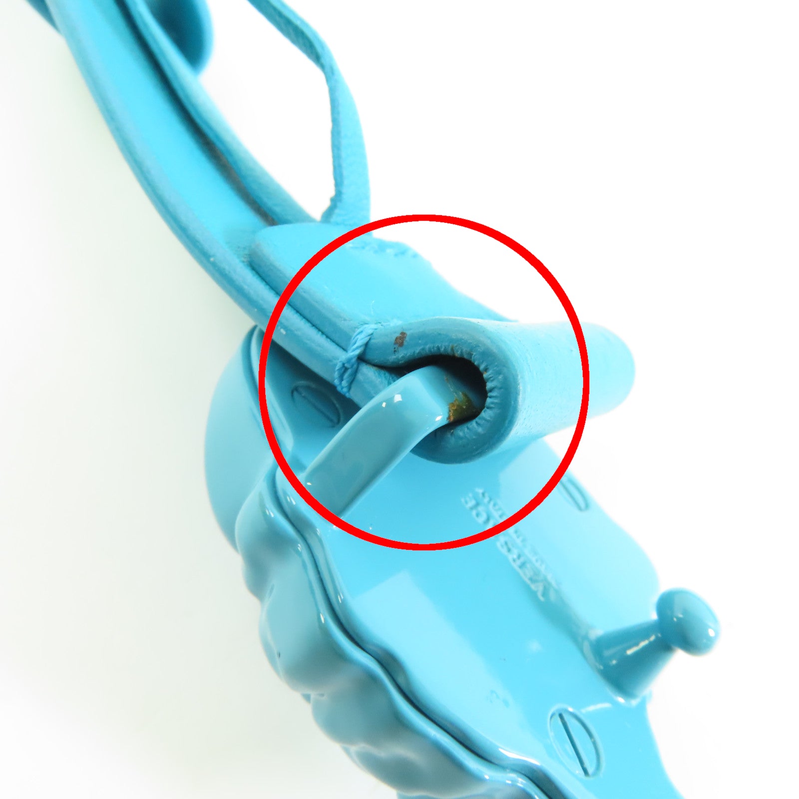 VERSACE 牛皮皮革Belt皮帶藍色