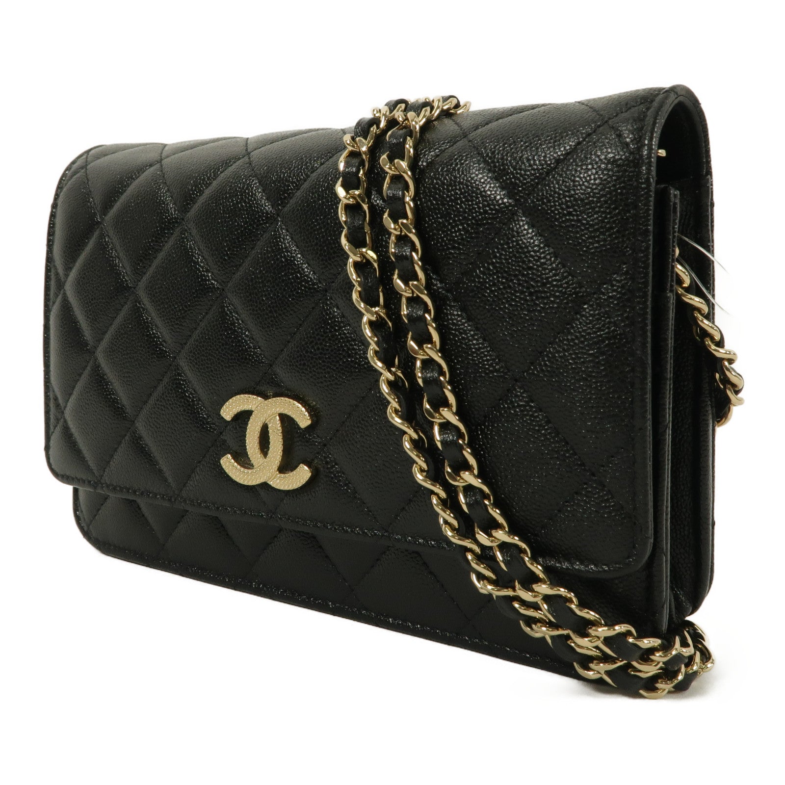 CHANEL 牛皮皮革WOC Wallet On Chain鏈帶肩背袋