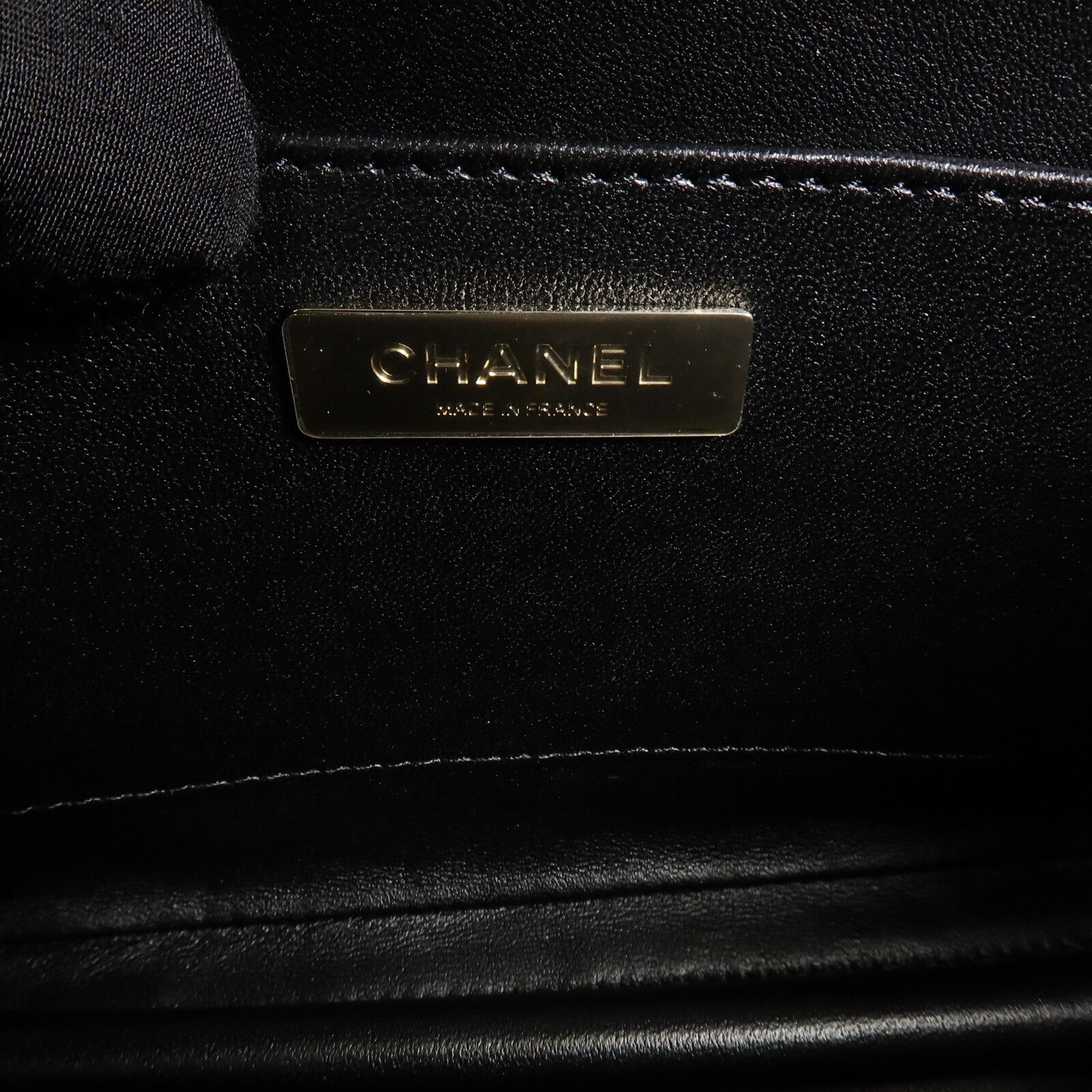 CHANEL 牛皮皮革Vanity Case鏈帶手挽肩背兩用袋