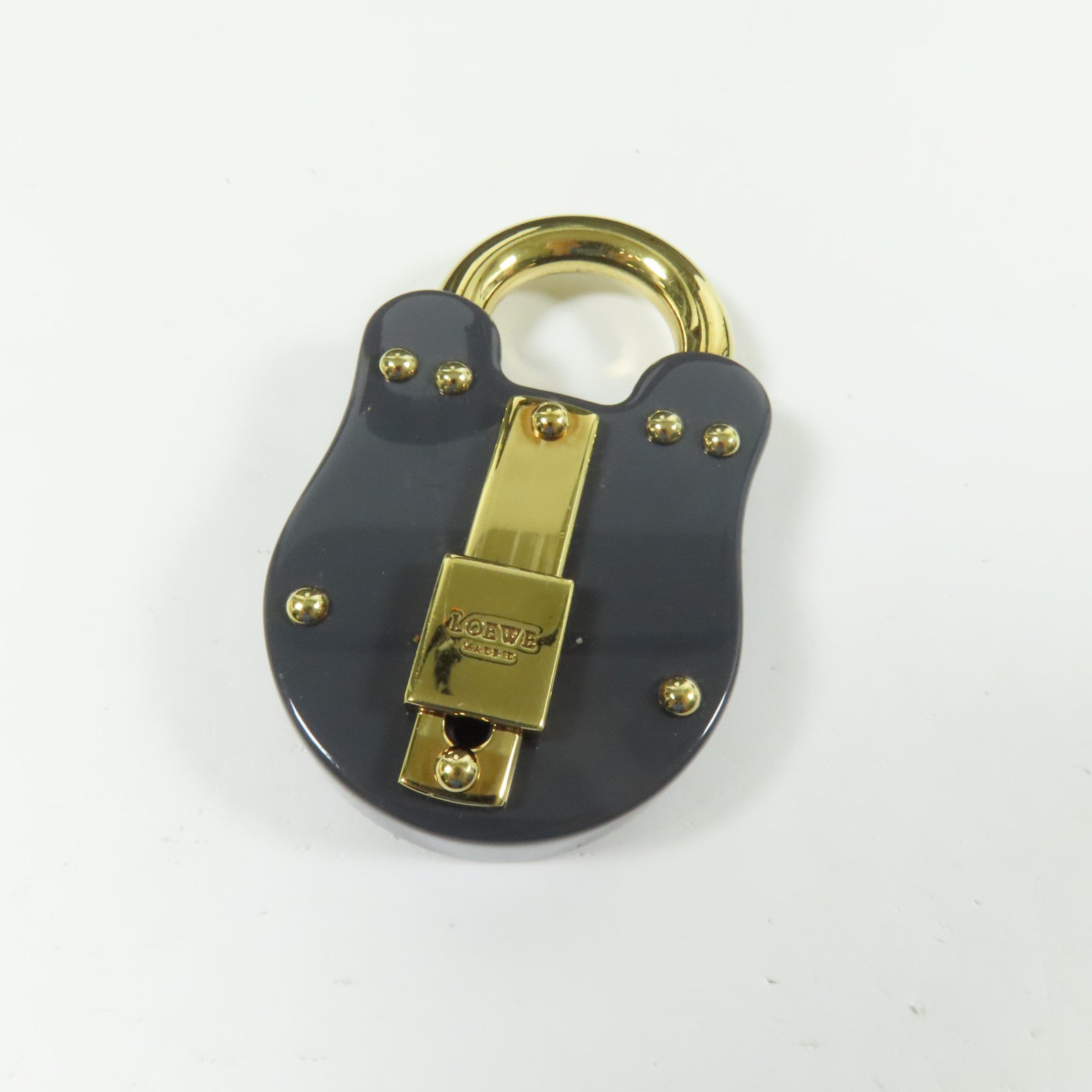 LOEWE 牛皮皮革Tote Bag金扣扣肩背袋