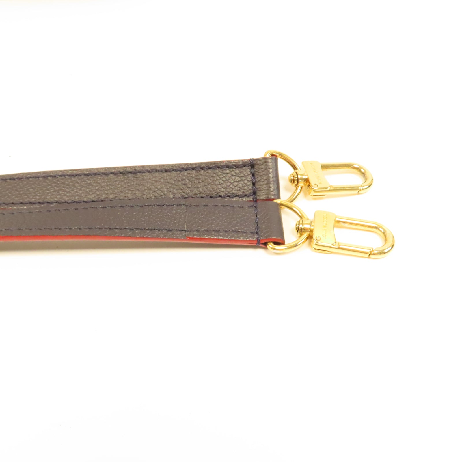 LOUIS VUITTON Monogram Empreinte Pochette Metis金扣手挽肩背兩用袋深藍色
