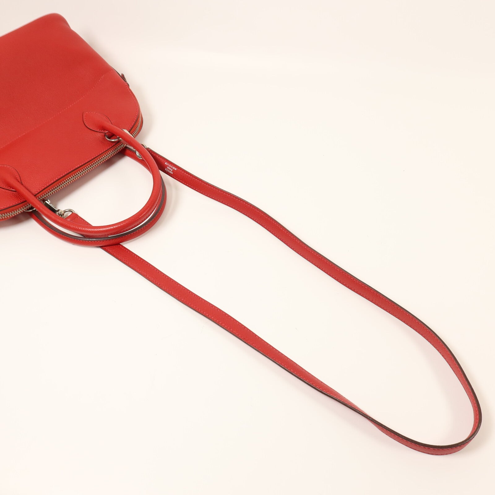 HERMES Epsom皮革Bolide 27銀扣手挽肩背兩用袋Rouge Casaque
