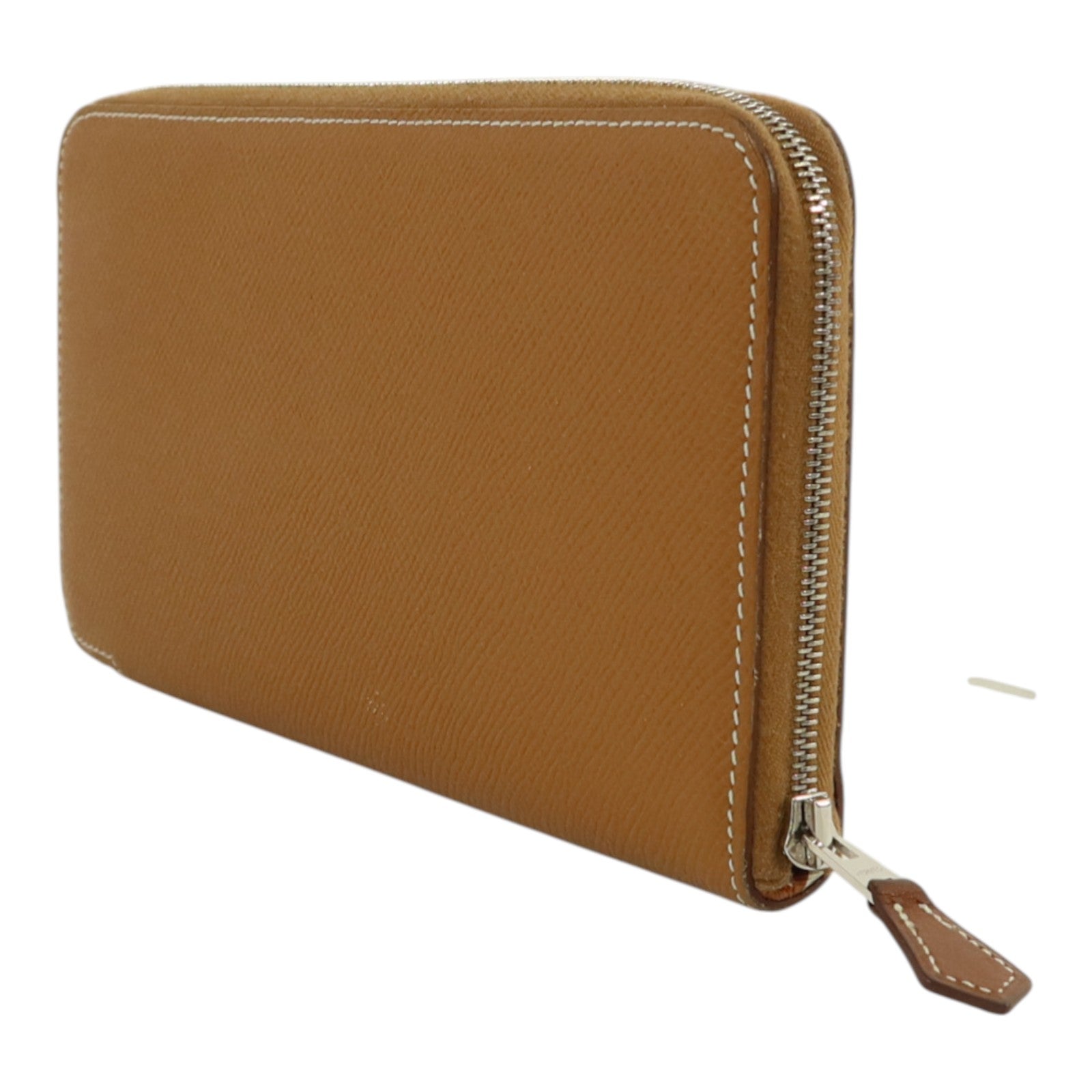 HERMES Epsom皮革Silk In Long Wallet銀扣長錢包Gold