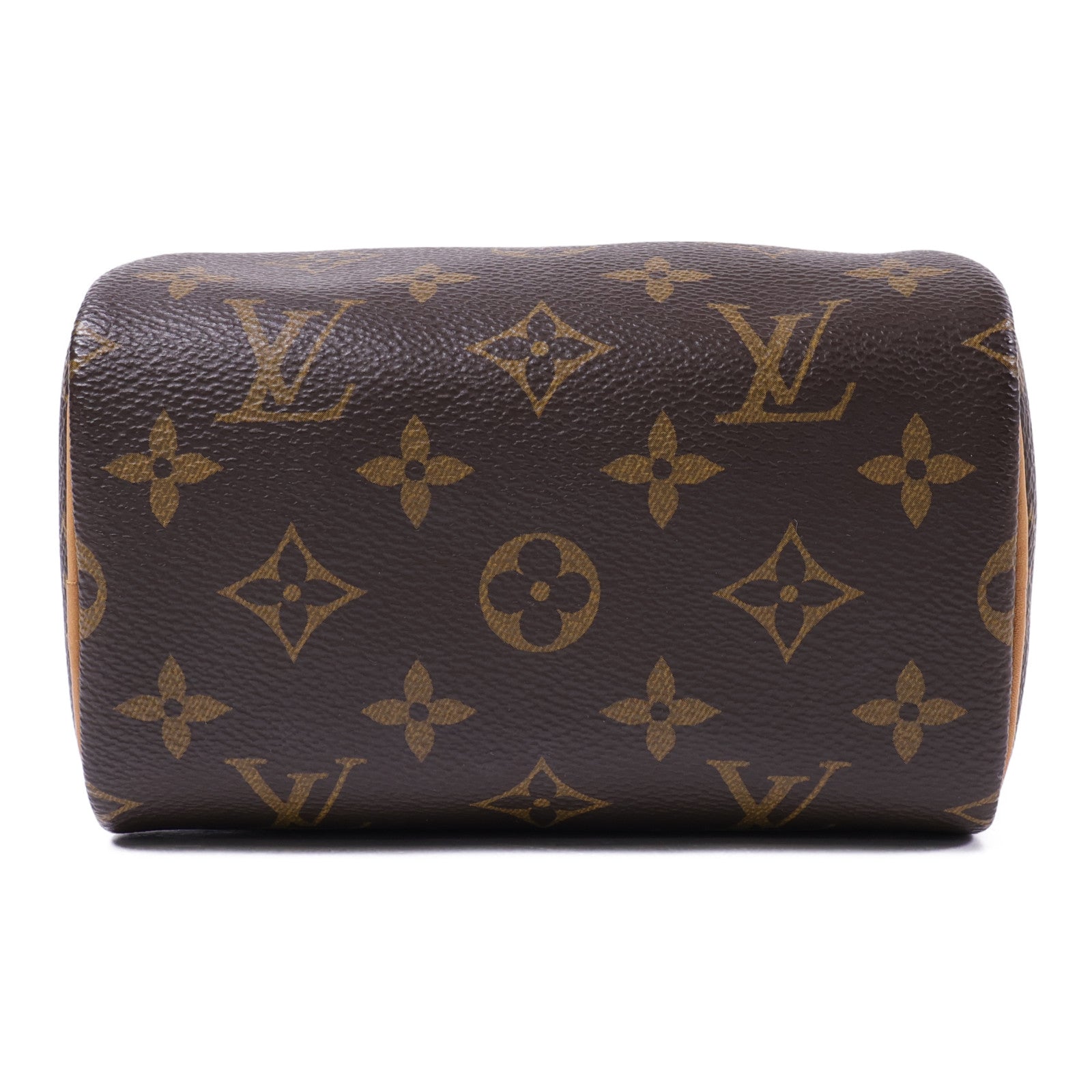 LOUIS VUITTON Monogram Nano Speedy金扣手挽肩背兩用袋棕色