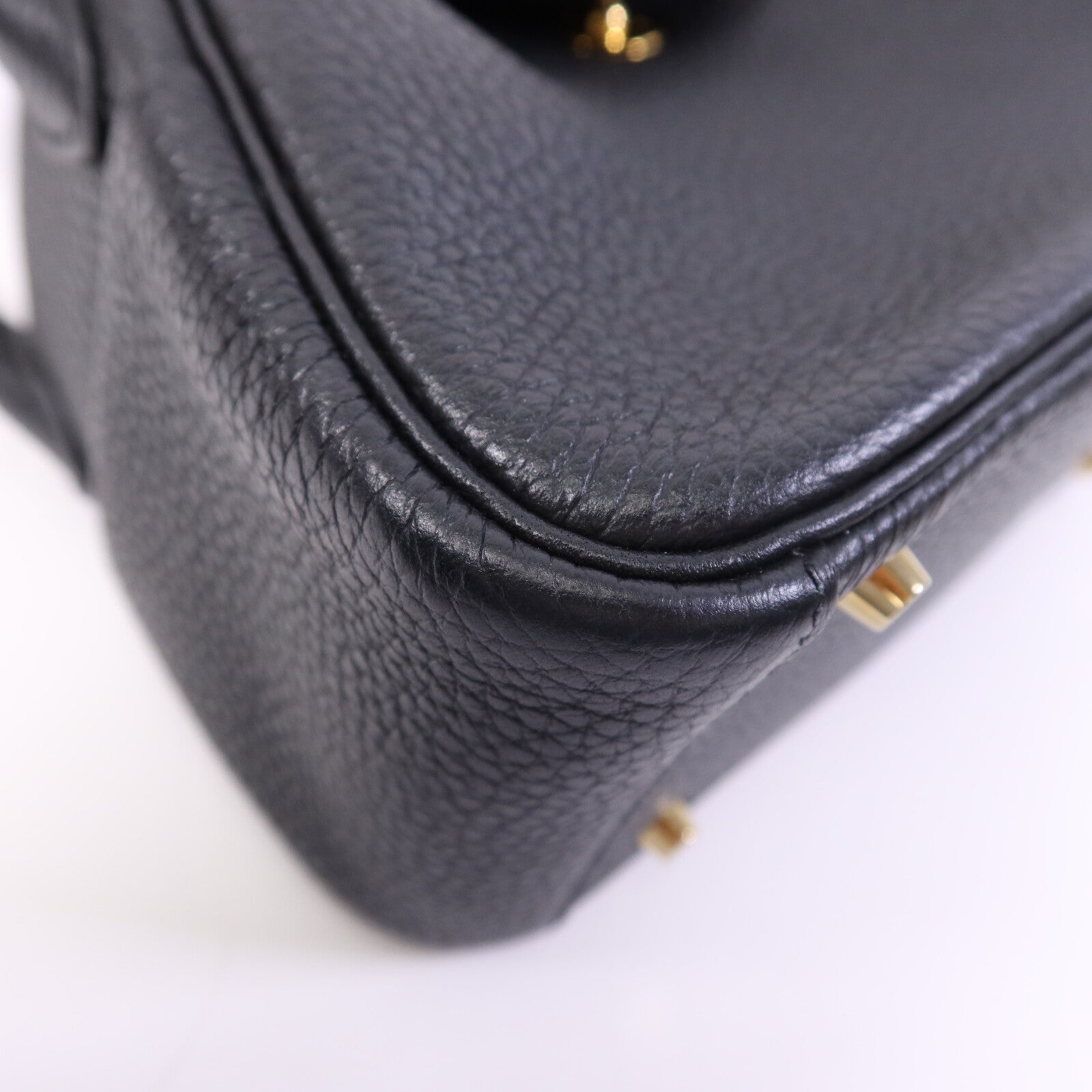 HERMES Clemence皮革Mini Lindy金扣手挽肩背兩用袋Nior