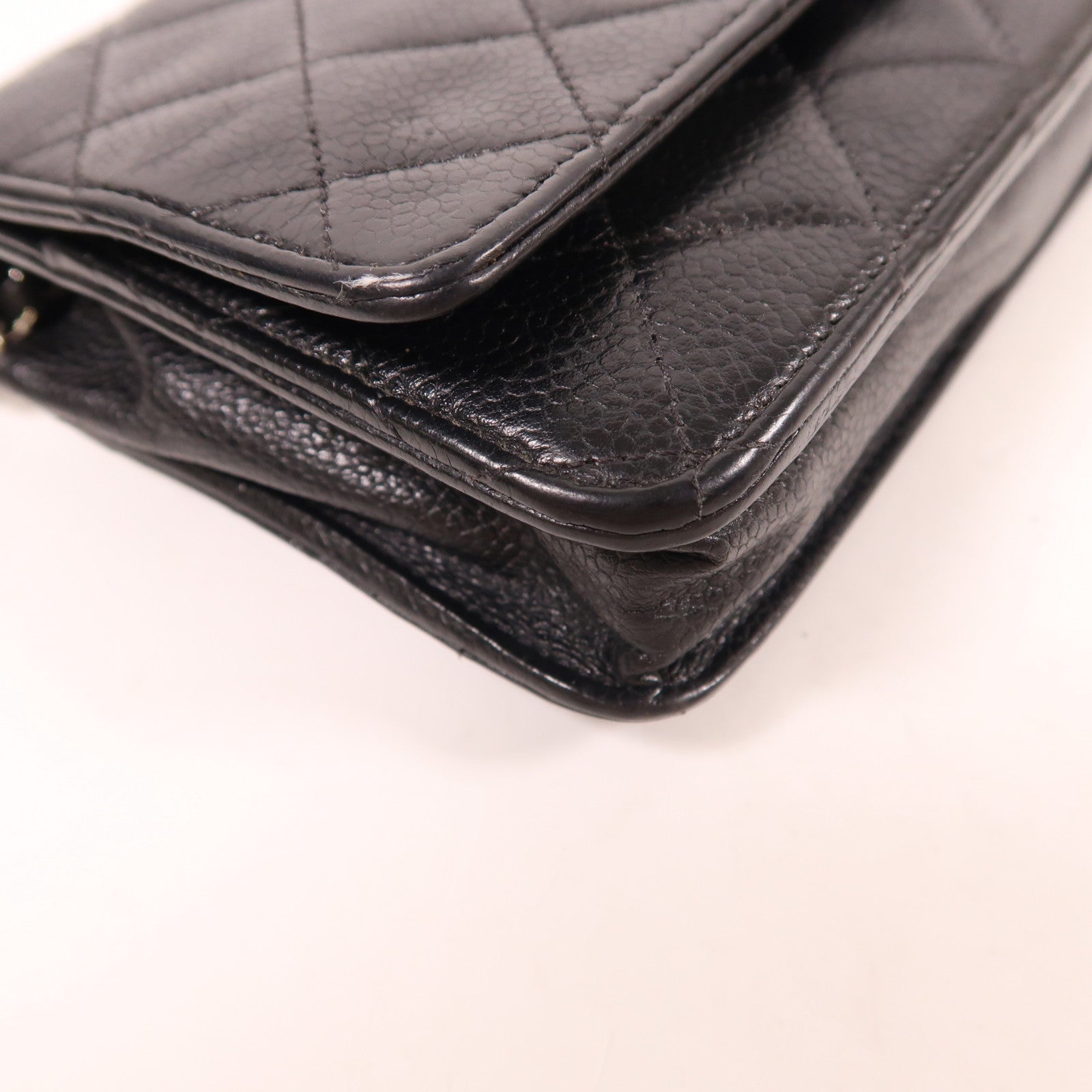 CHANEL 牛皮皮革WOC Wallet On Chain銀扣鏈帶肩背袋
