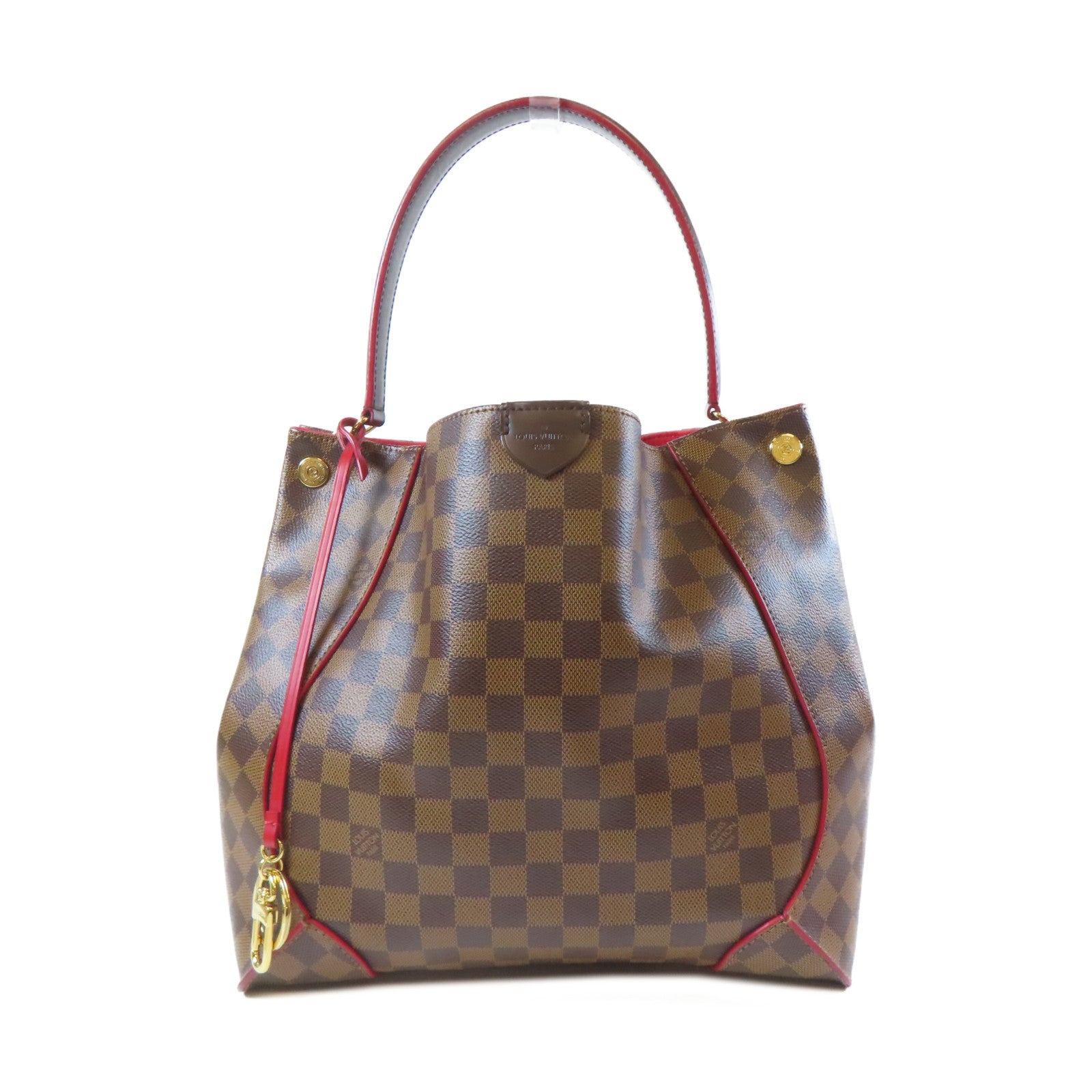 LOUIS VUITTON Damier Caissa Hobo金扣肩背袋啡色