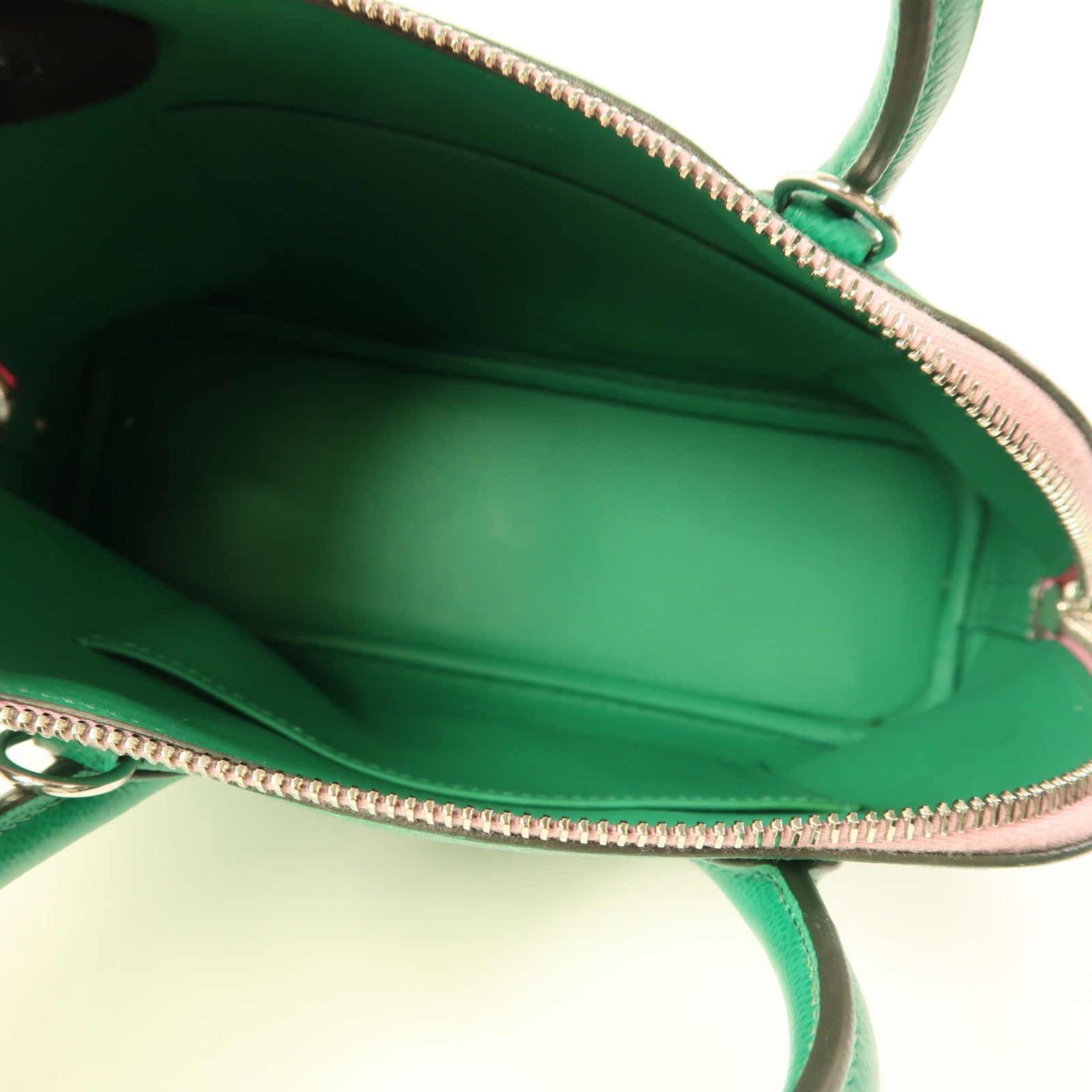 HERMES Epsom皮革1923 Bolide 25銀扣手挽肩背兩用袋Jade/Nata/Mauve