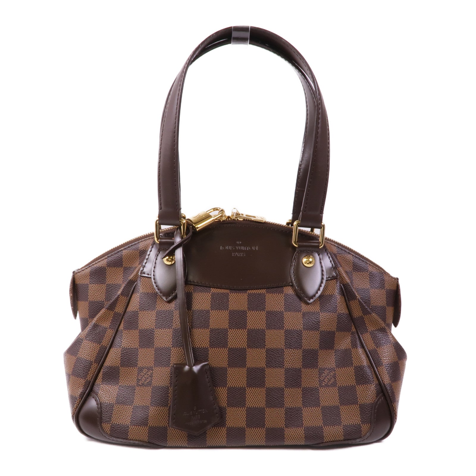 LOUIS VUITTON Damier Verona PM金扣肩背袋