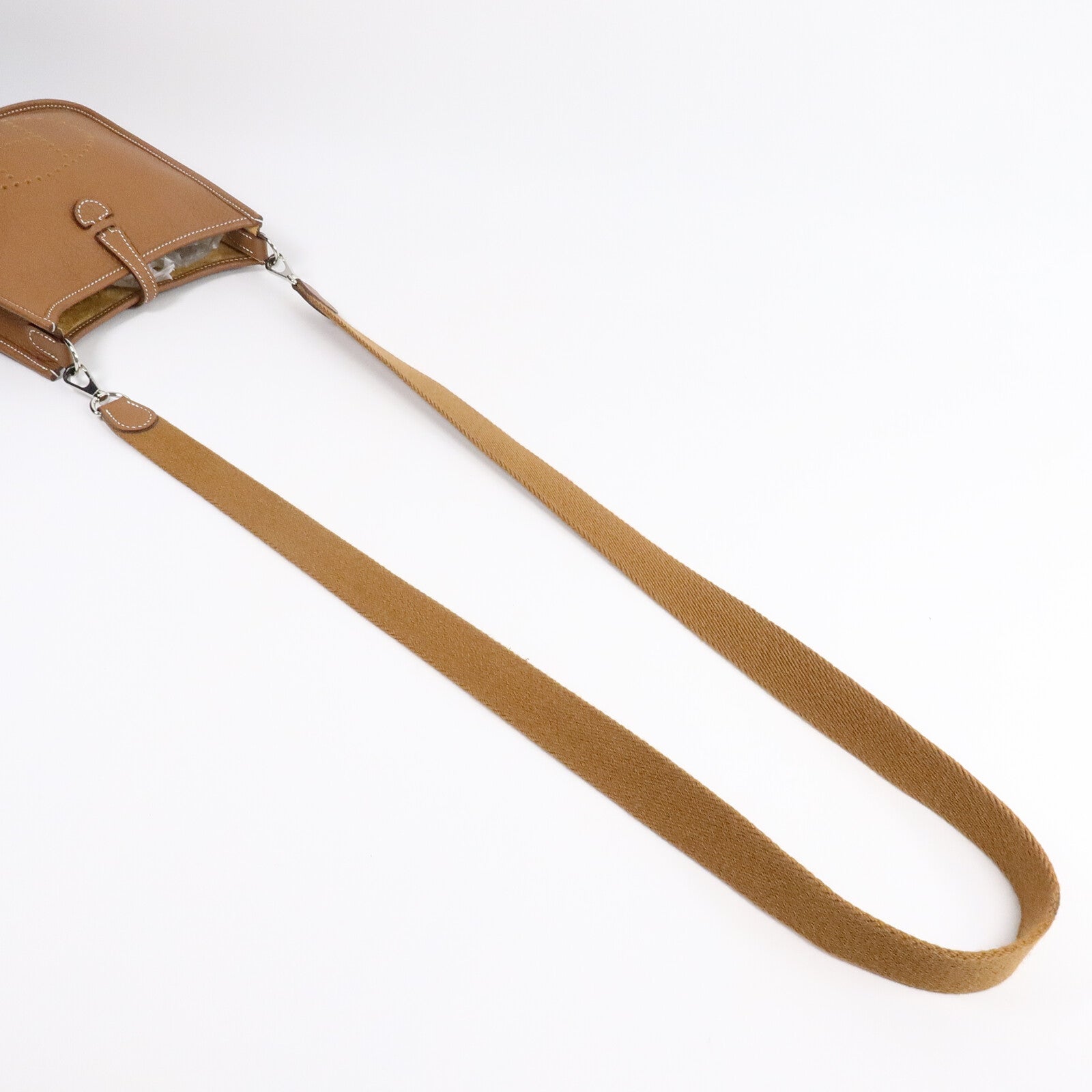 HERMES Clemence皮革Evelyne TPM肩背袋Gold