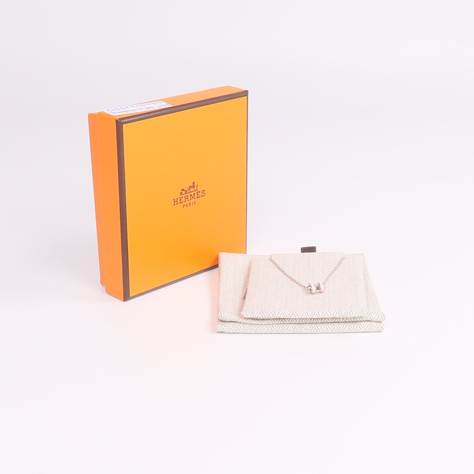 HERMES 金屬Mini Pop H Necklace項鍊Rose Dragee
