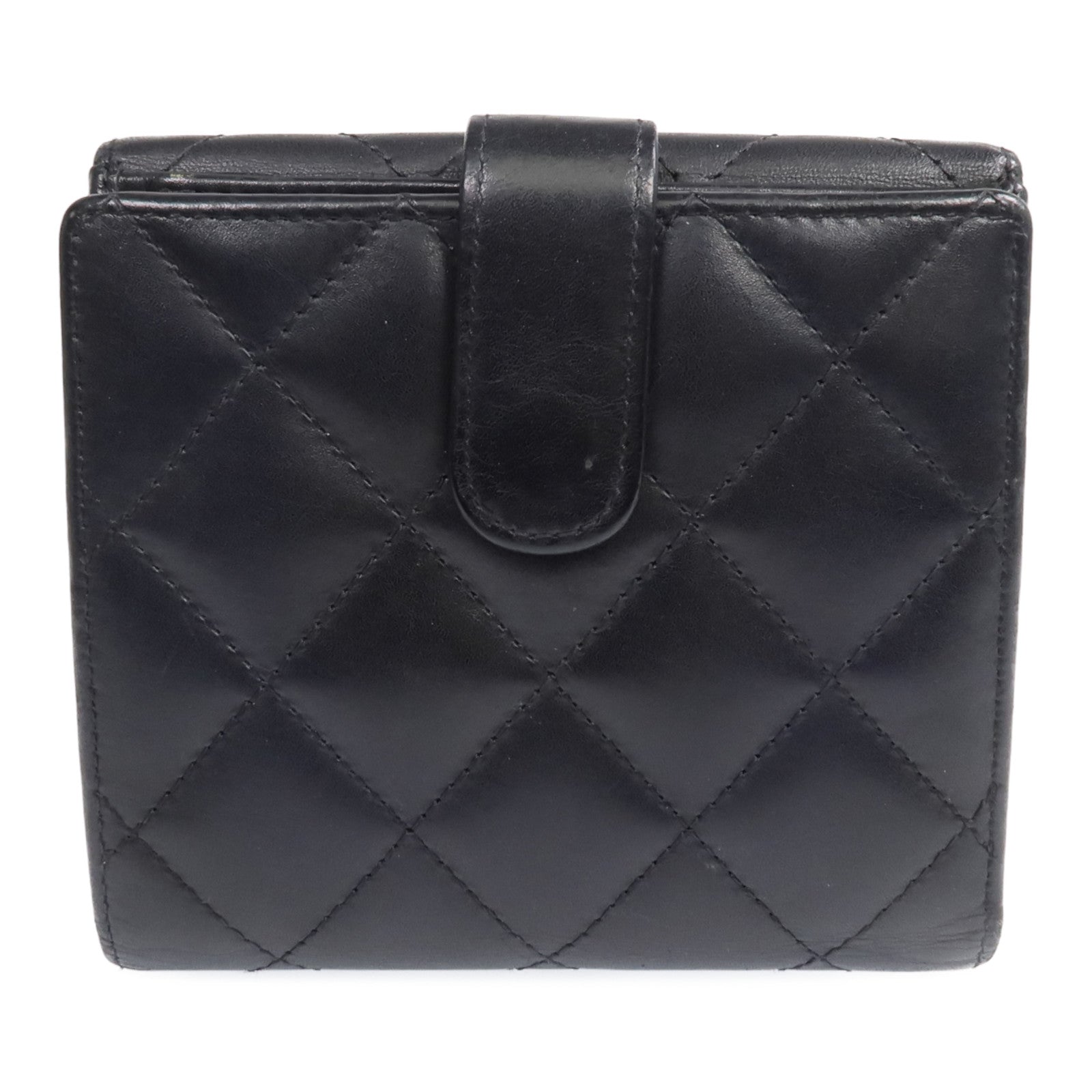 CHANEL 牛皮皮革Cambon Wallet銀扣錢包