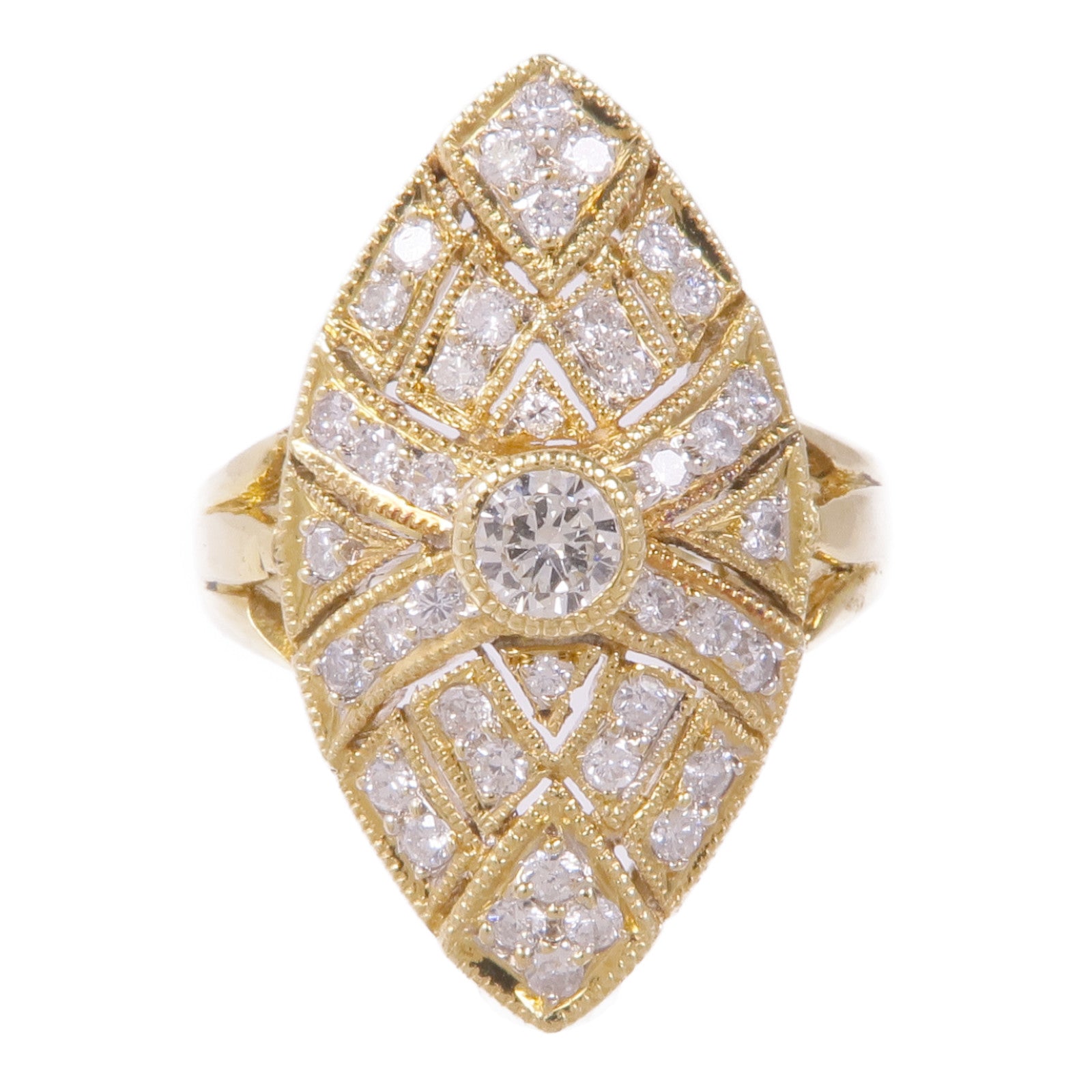 JEWELRY 【激減優惠】18K黃金Diamond Ring鑽石戒指US#5