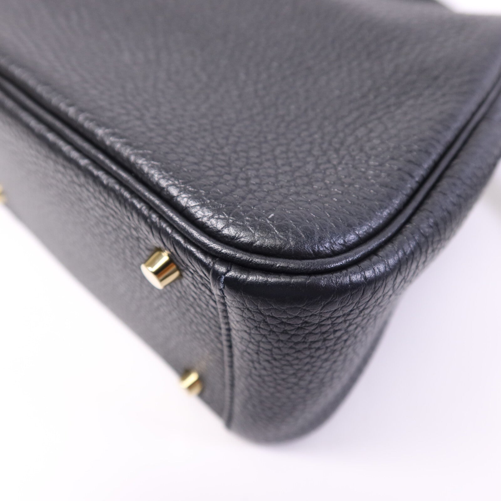 HERMES Clemence皮革Mini Lindy金扣手挽肩背兩用袋Nior