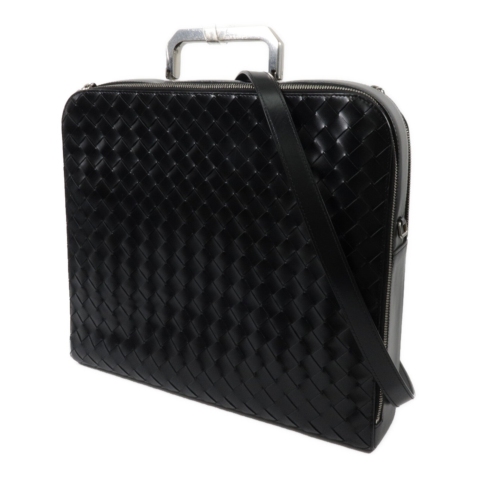 BOTTEGA VENETA 織紋皮革Cassette Briefcase肩背袋