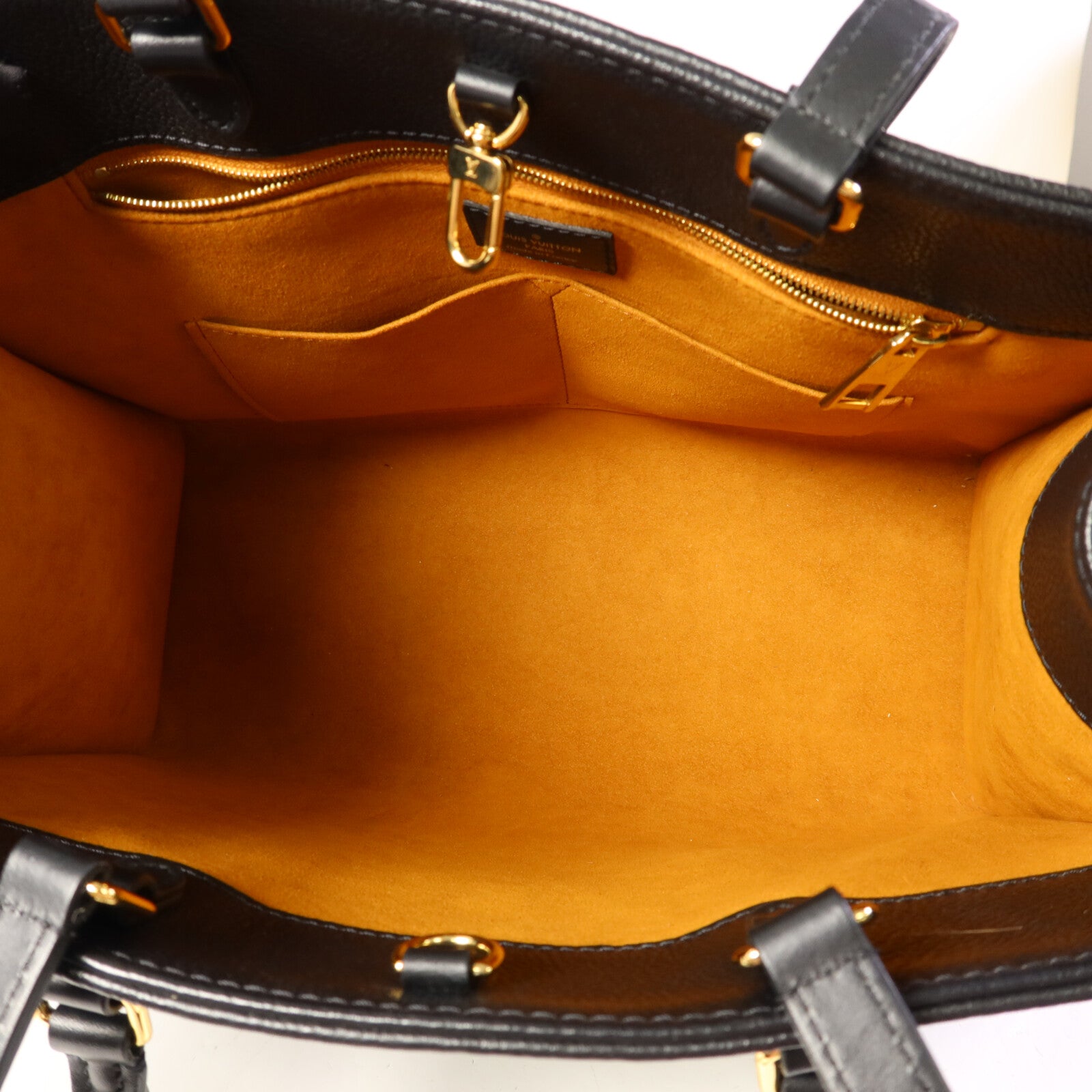 LOUIS VUITTON Monogram Empreinte On The Go MM金扣手挽肩背兩用袋