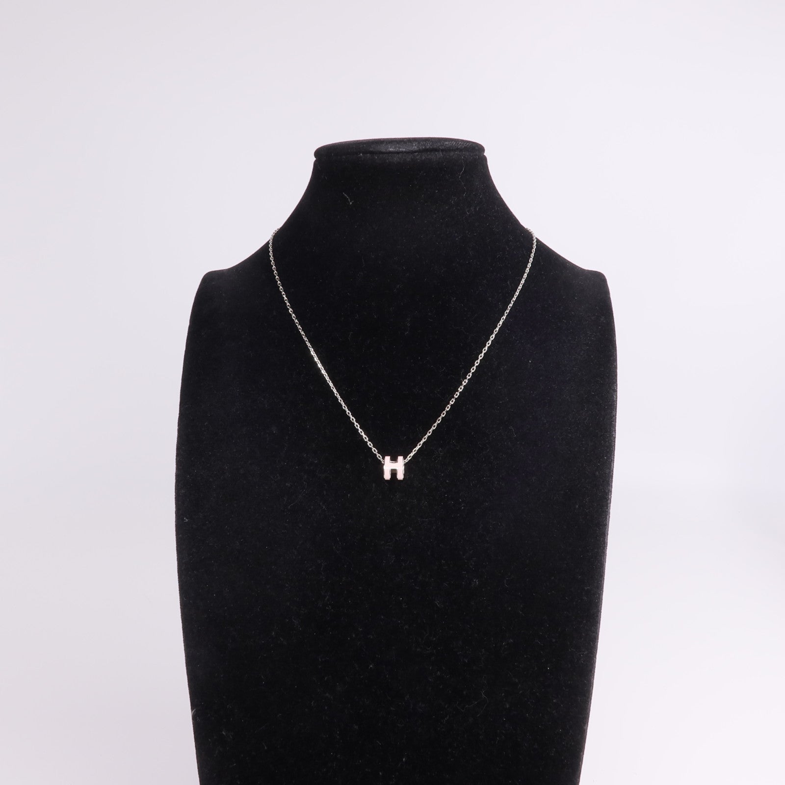 HERMES 金屬Mini Pop H Necklace項鍊Rose Dragee