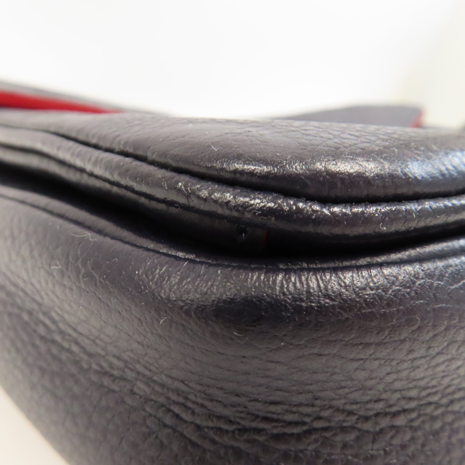 LOUIS VUITTON Monogram Empreinte Pochette Metis金扣手挽肩背兩用袋深藍色