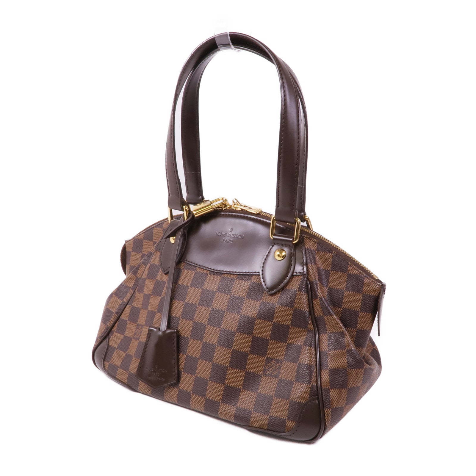 LOUIS VUITTON Damier Verona PM金扣肩背袋
