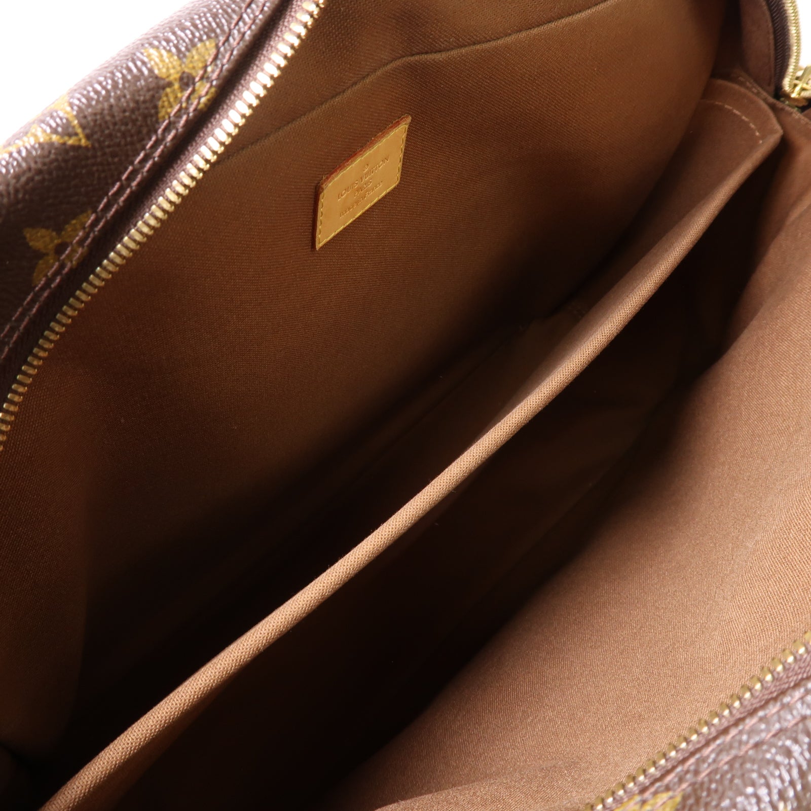 LOUIS VUITTON Monogram Icare金扣手挽肩背兩用袋棕色