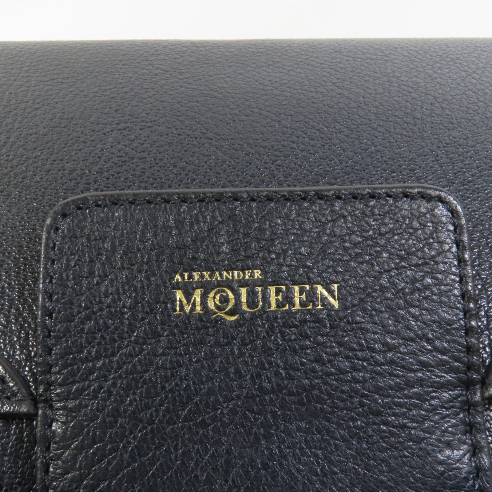 Alexander McQueen 牛皮皮革McQueen Clutch Bag金扣手提包