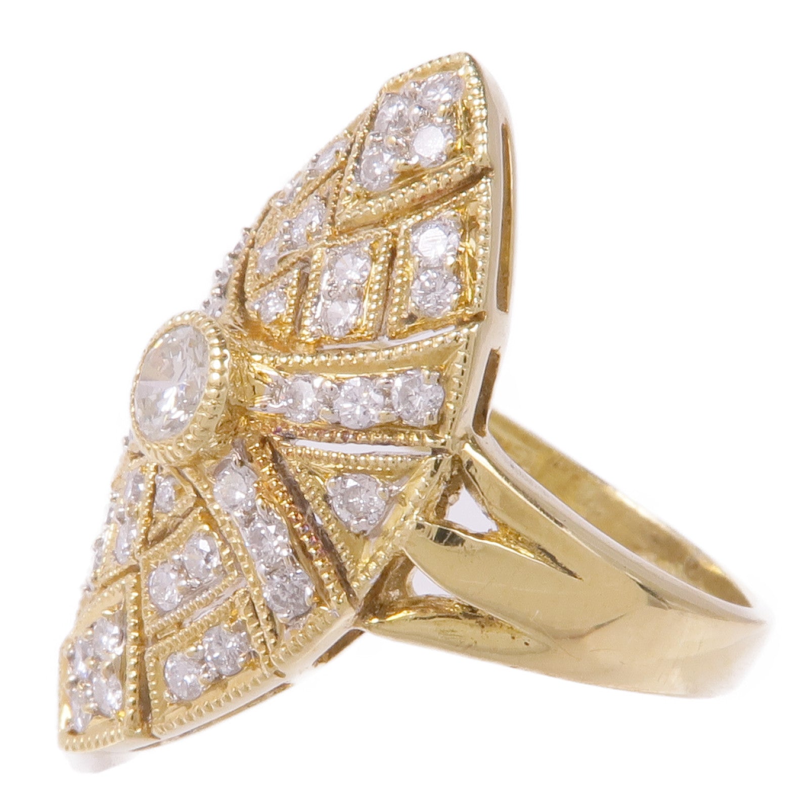JEWELRY 【激減優惠】18K黃金Diamond Ring鑽石戒指US#5