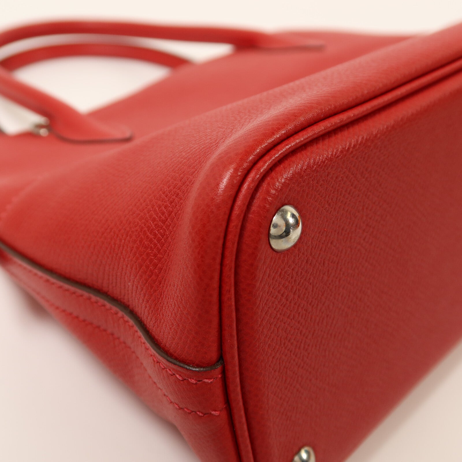 HERMES Epsom皮革Bolide 27銀扣手挽肩背兩用袋Rouge Casaque