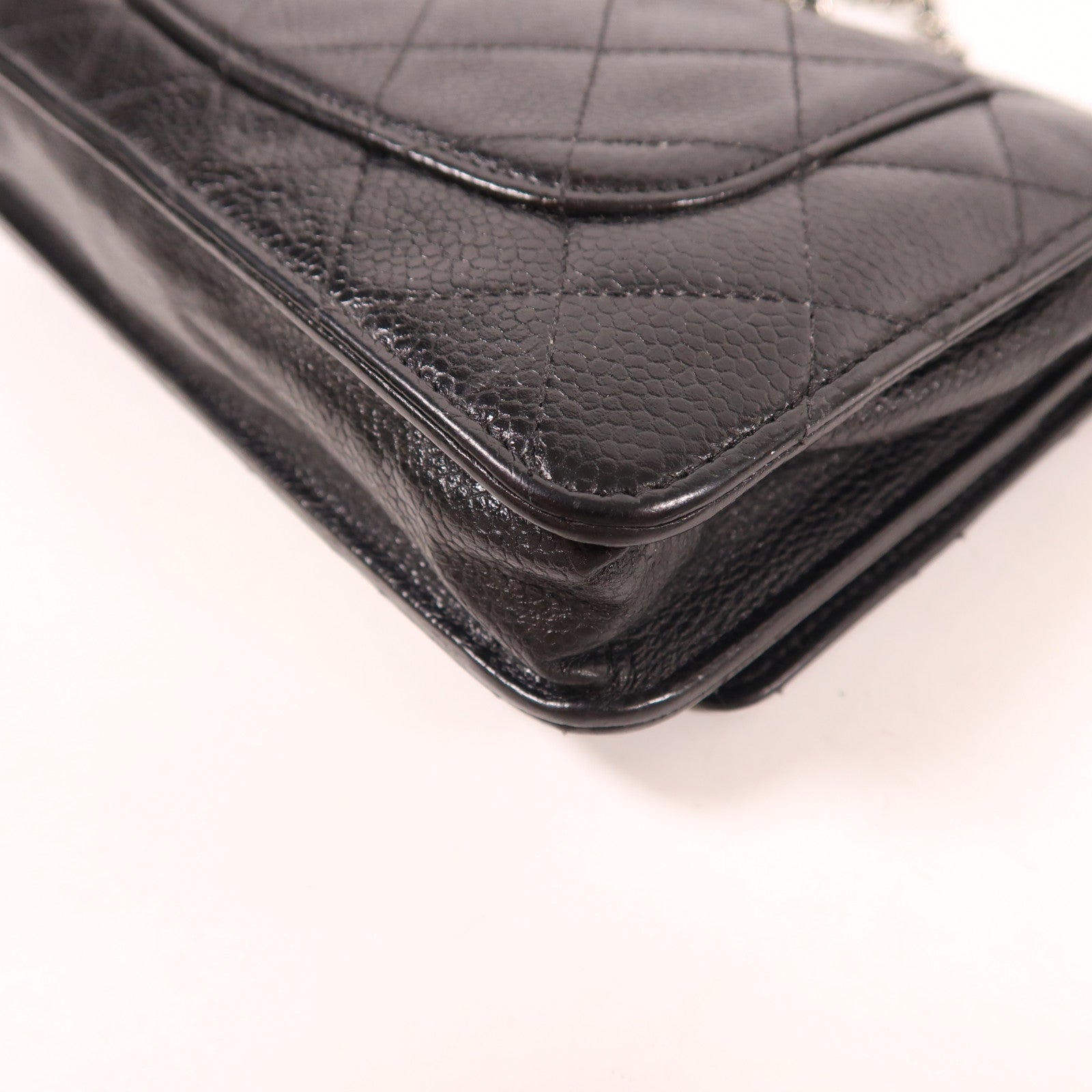 CHANEL 牛皮皮革WOC Wallet On Chain銀扣鏈帶肩背袋