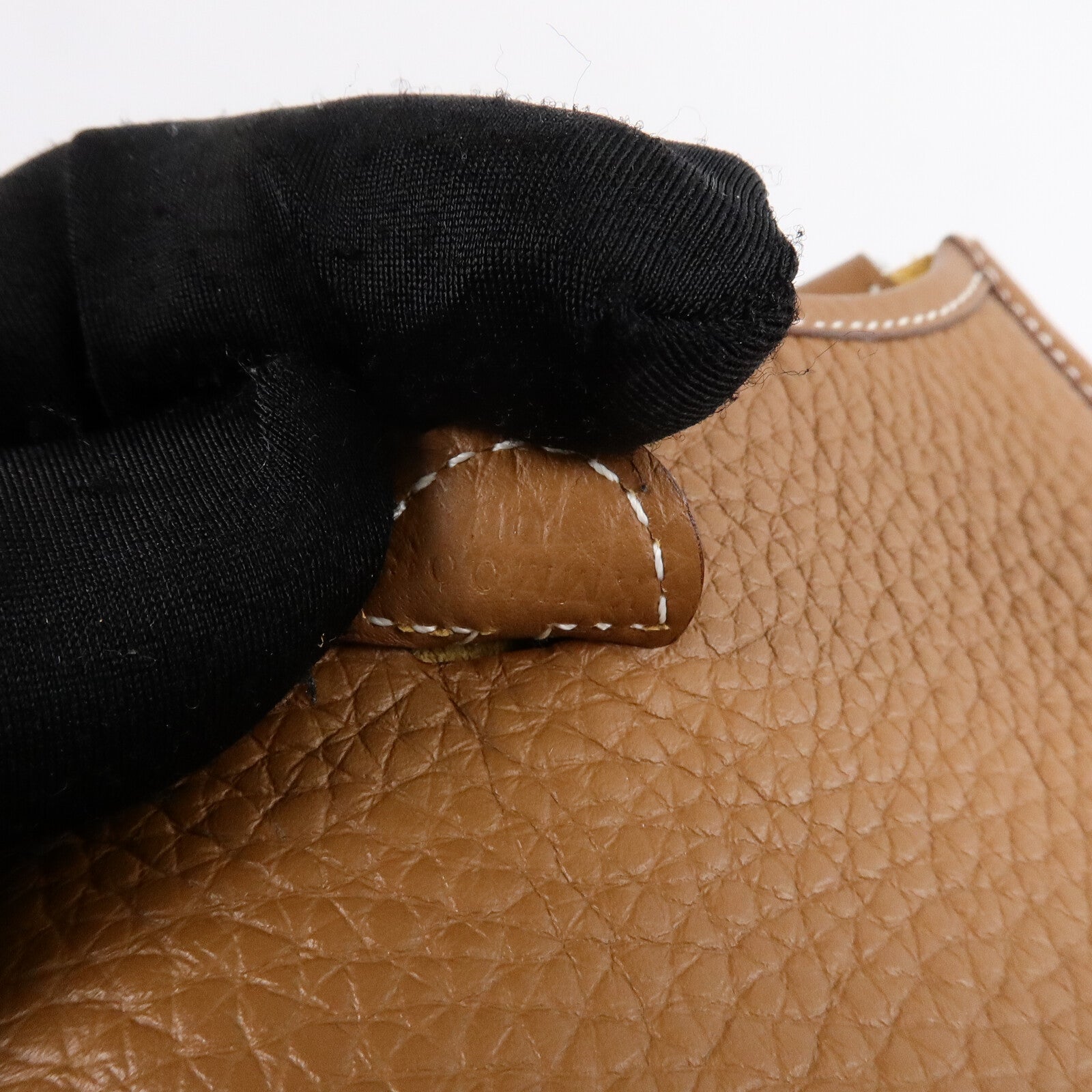 HERMES Clemence皮革Evelyne TPM肩背袋Gold