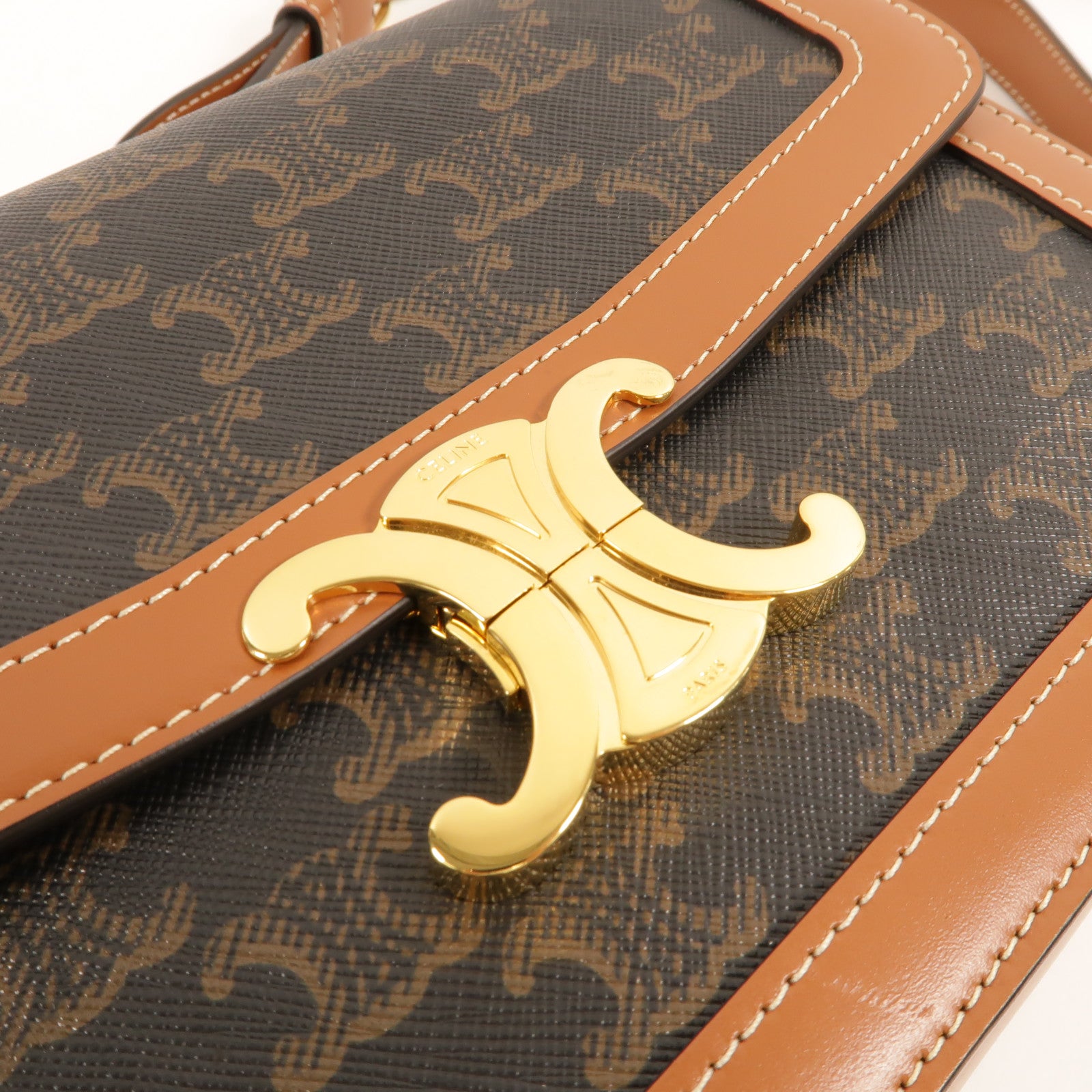 CELINE 塗層帆布Classique Triomphe肩背袋